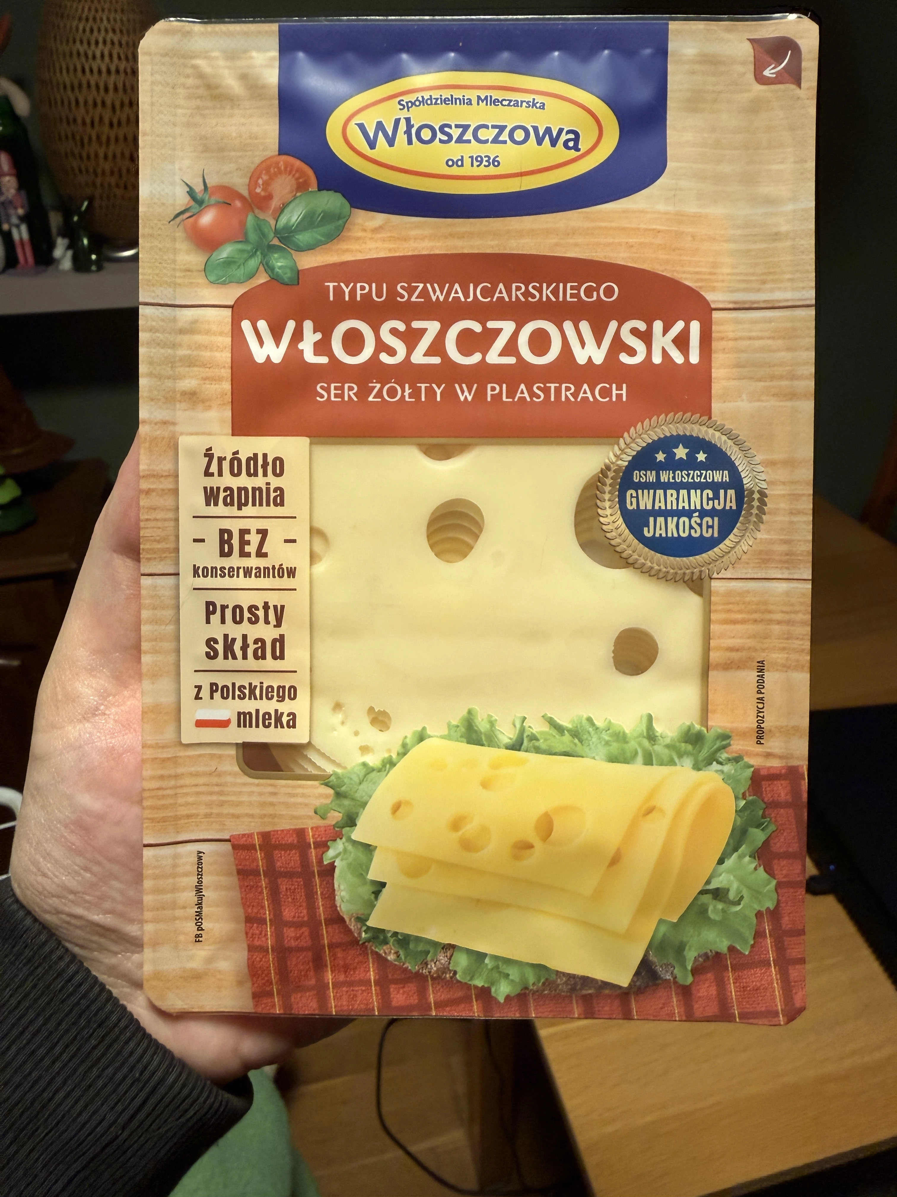 Włoszczowa Ser Włoszczowski plasterkowany typu szwajcarskiego | 150g
