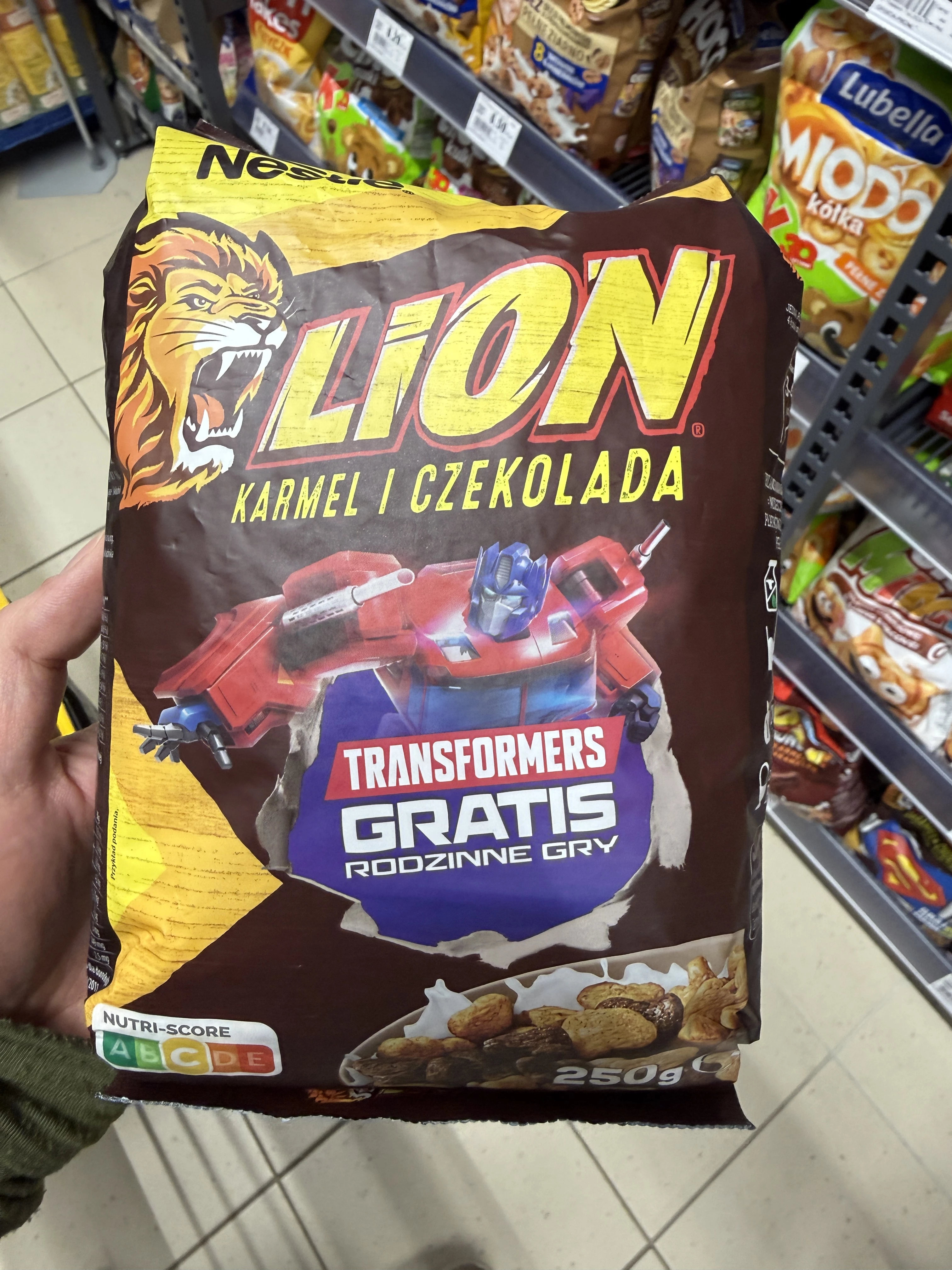 Nestlé Lion płatki śniadaniowe karmel i czekolada | 250g