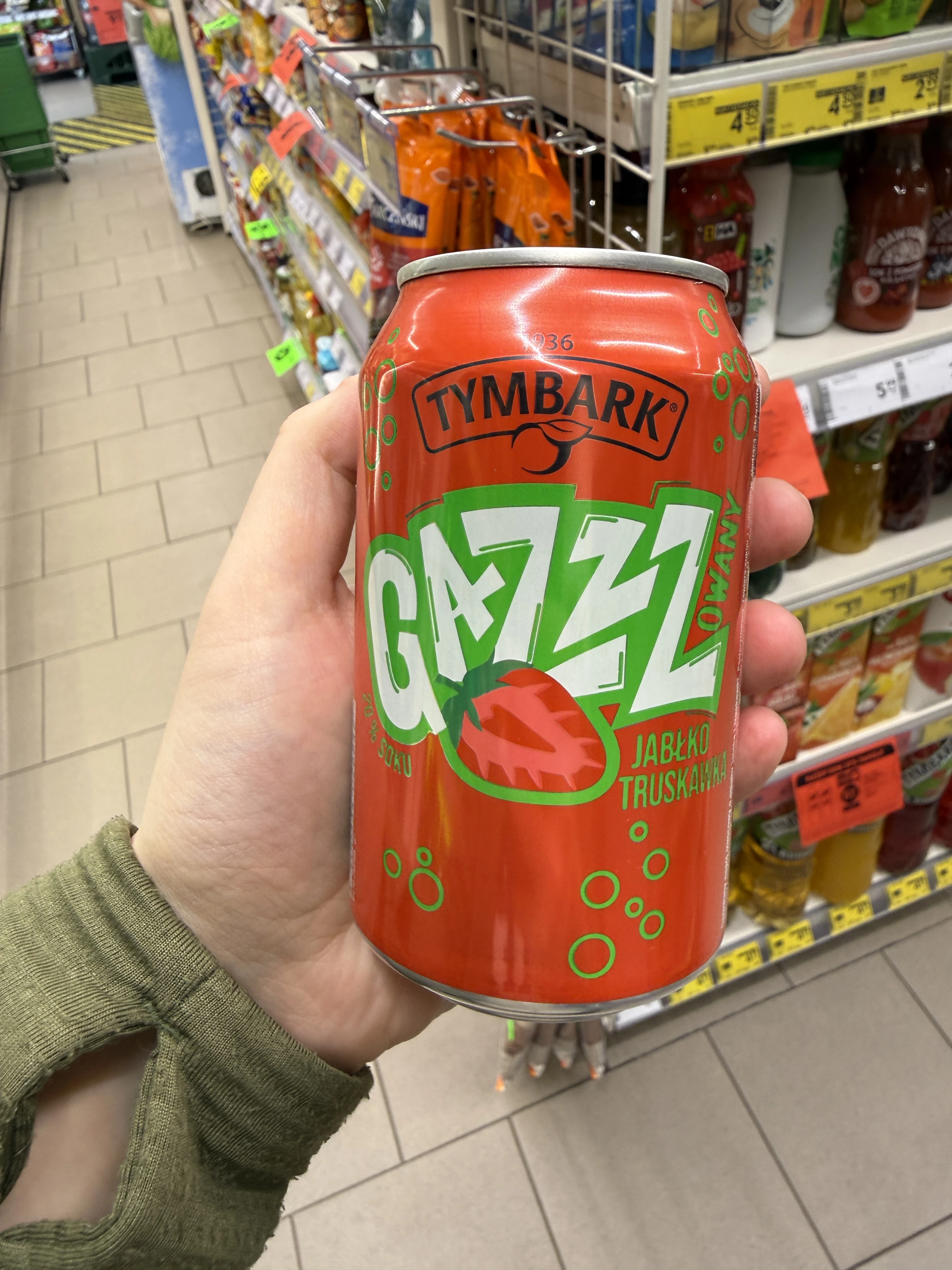 Tymbark Gazzzowany jabłko truskawka | 330ml