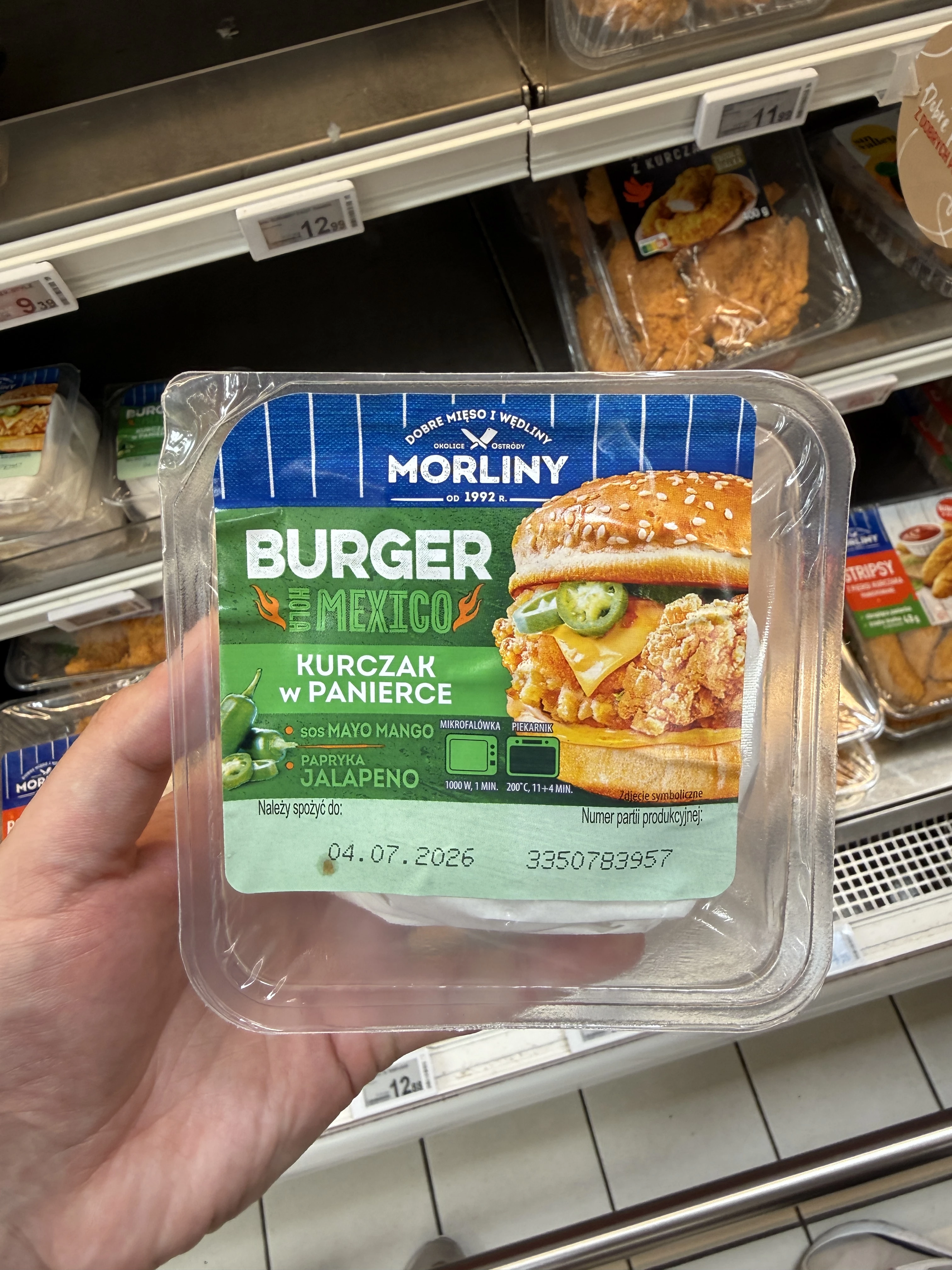 Morliny Burger Hot Mexico Kurczak w panierce | 170g