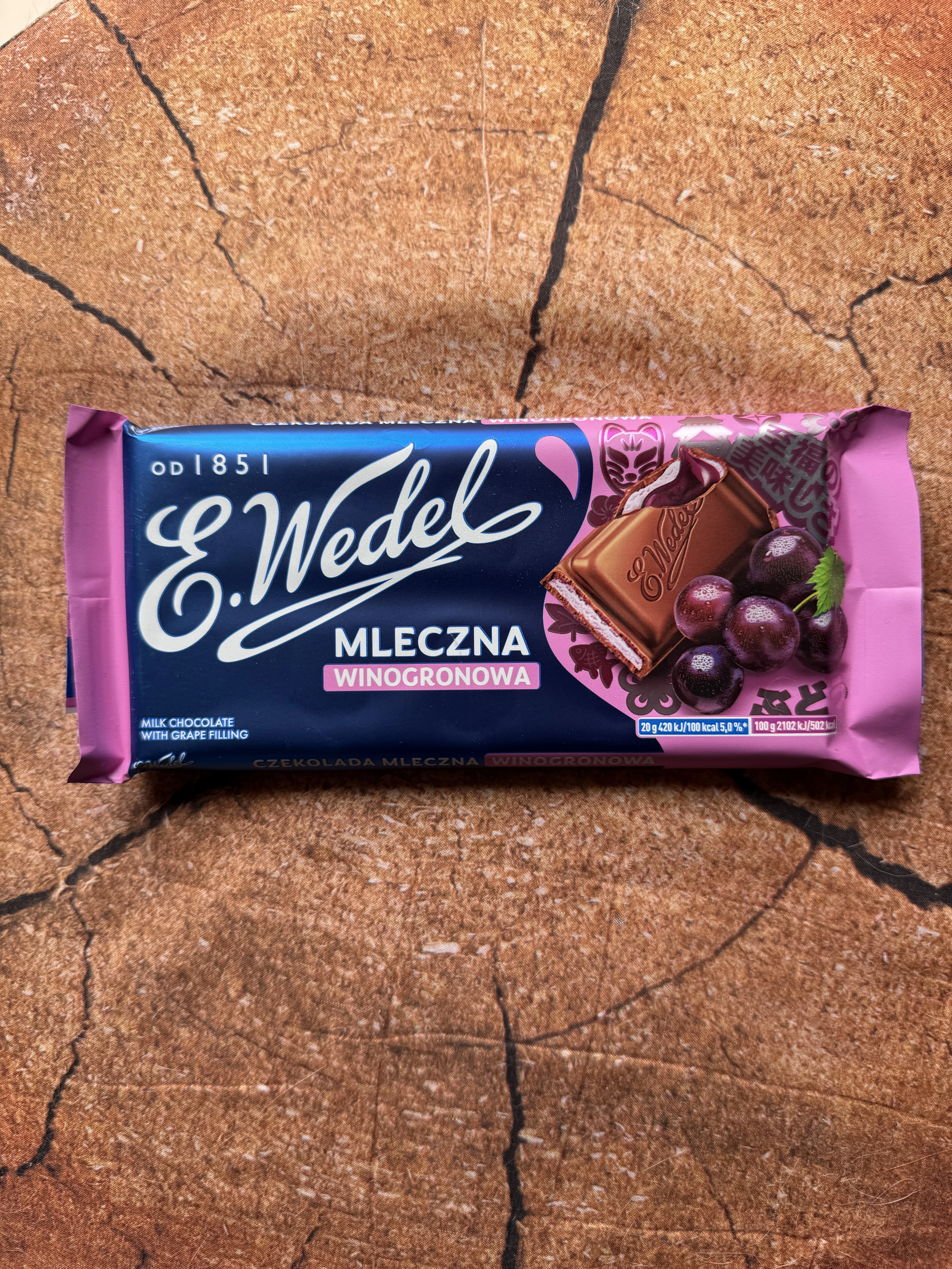 E. Wedel Czekolada mleczna winogronowa | 100 g
