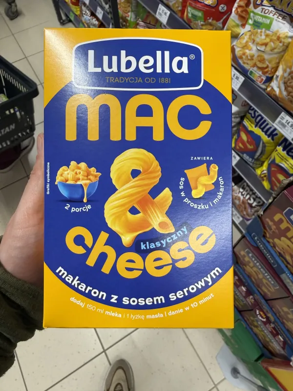 Lubella Mac & Cheese Klasyczny Makaron z Sosem Serowym | 160g