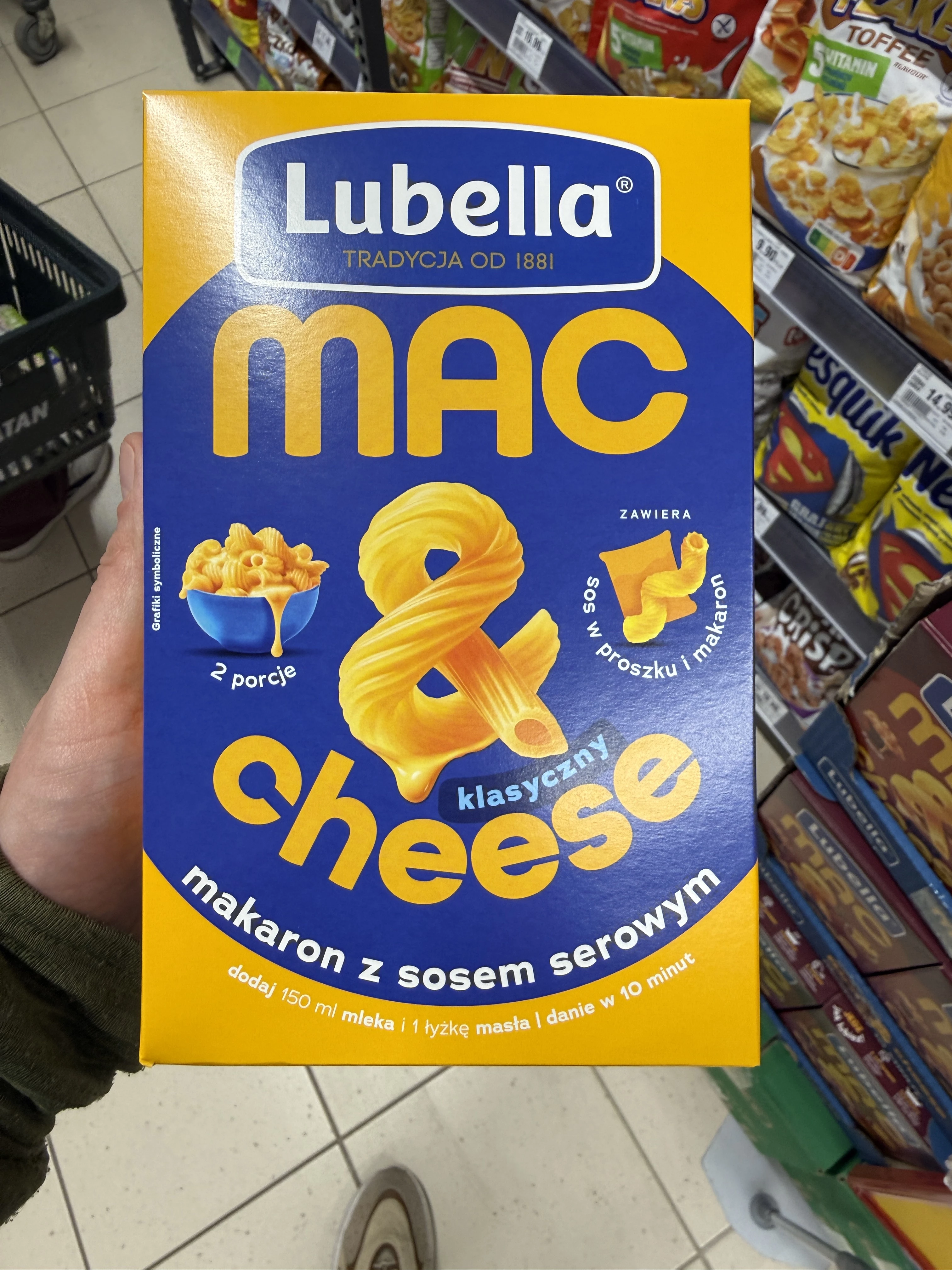 Lubella Mac & Cheese Klasyczny Makaron z Sosem Serowym | 160g
