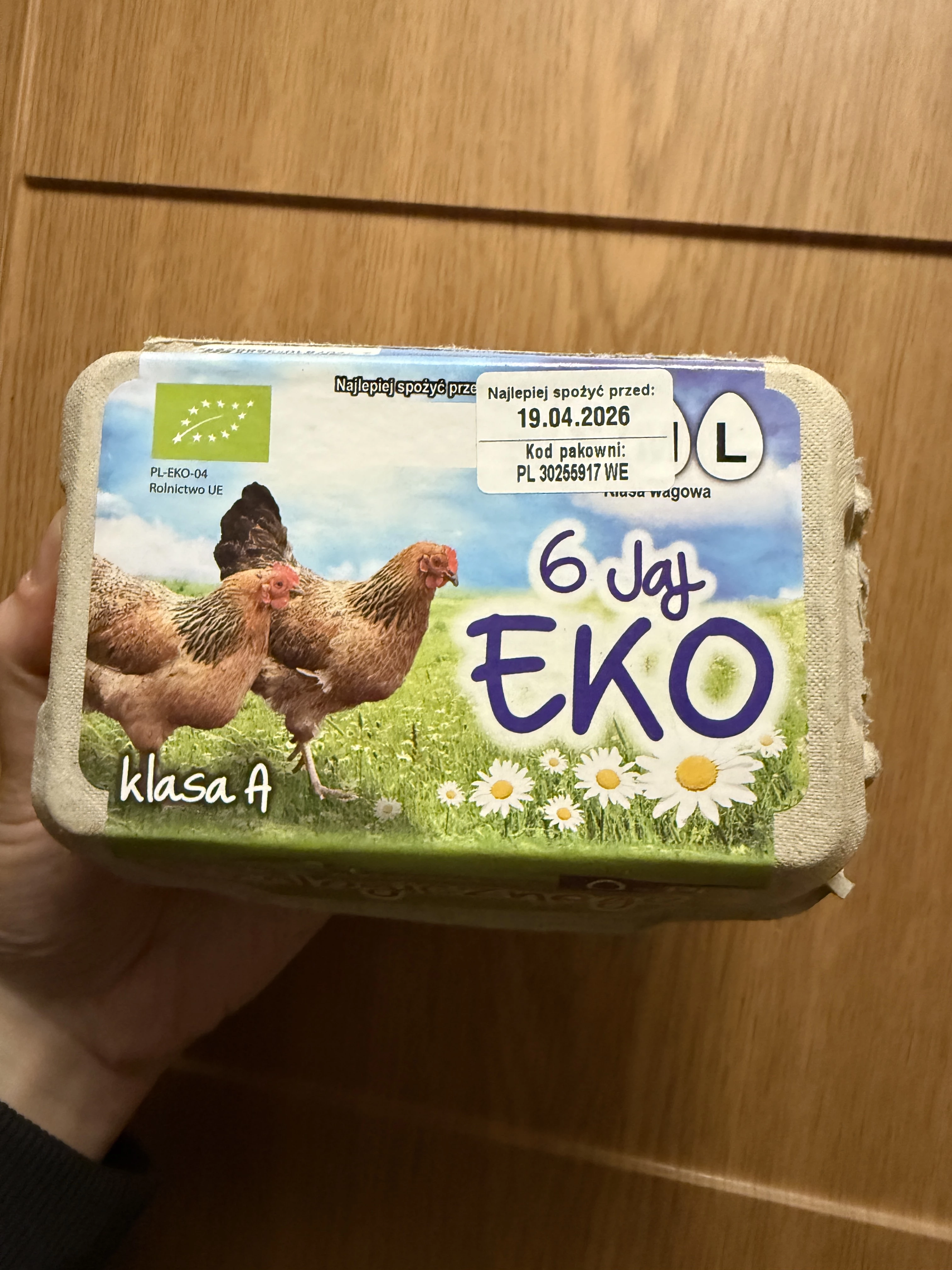 6 Jaj EKO / 6 jaj z chowu Ekologicznego / klasa  / klasa wagowa L