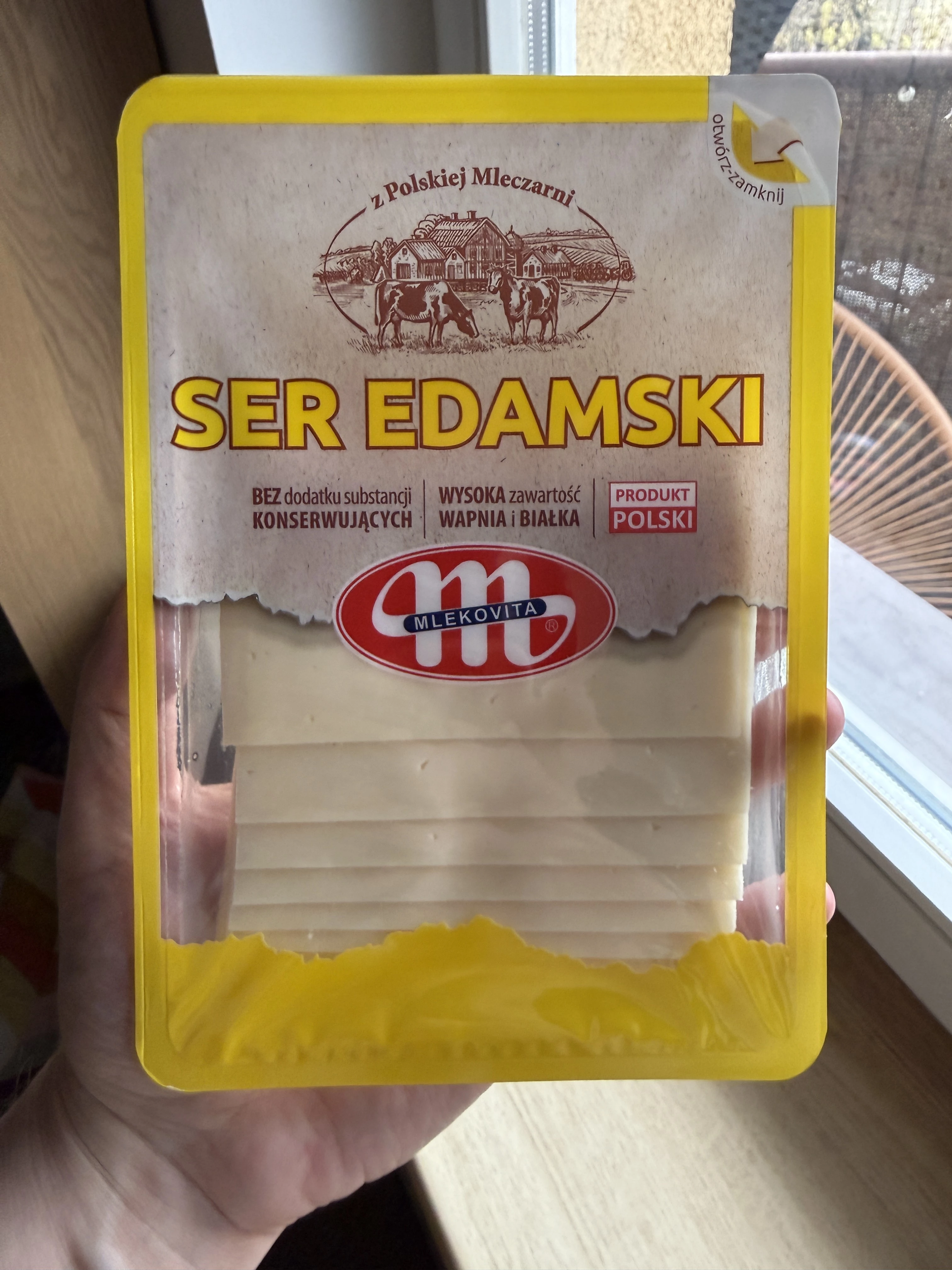 Mlekovita Ser Edamski w plastrach | 150g