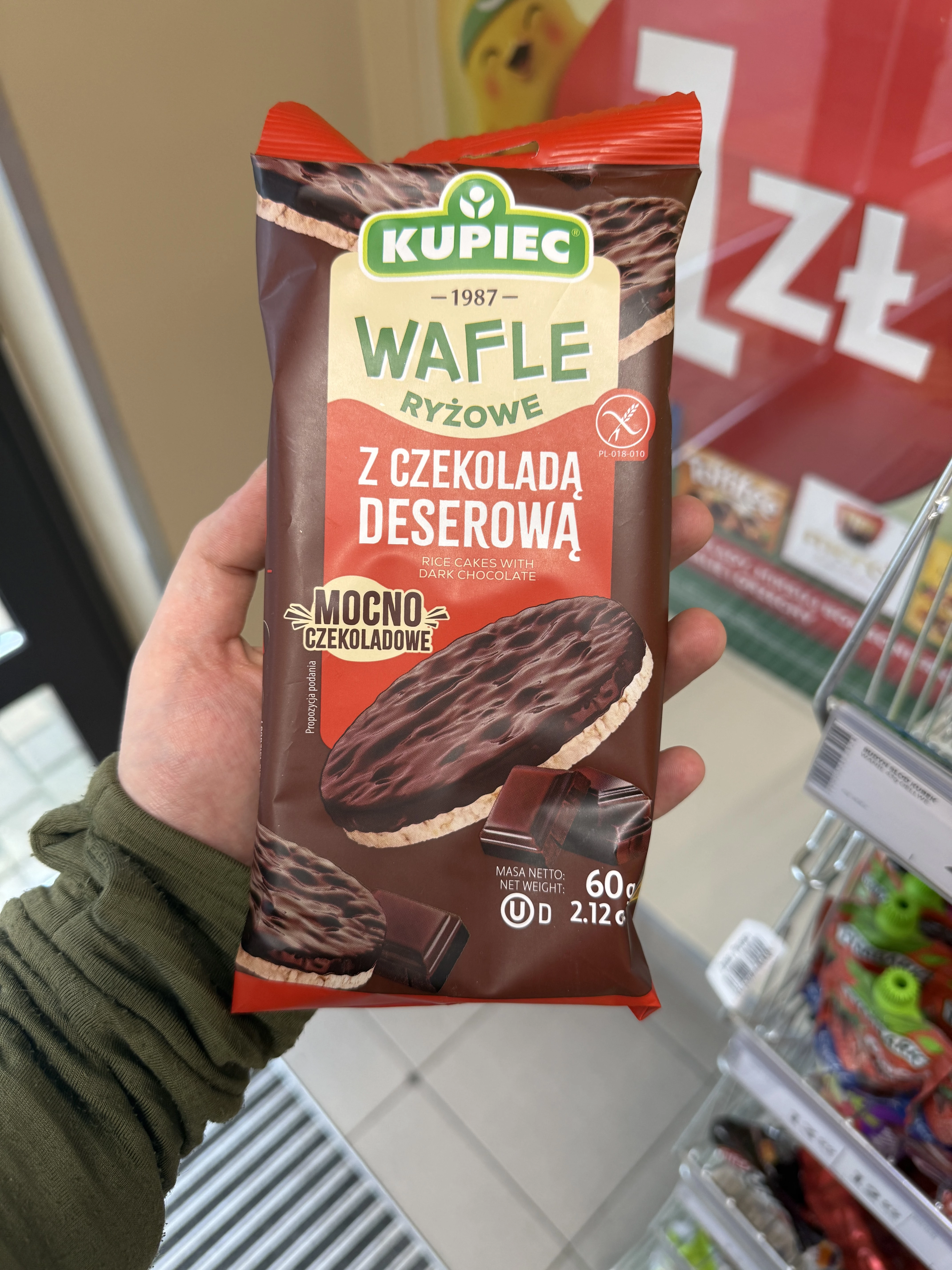 Kupiec Wafle ryżowe z czekoladą deserową | 60g