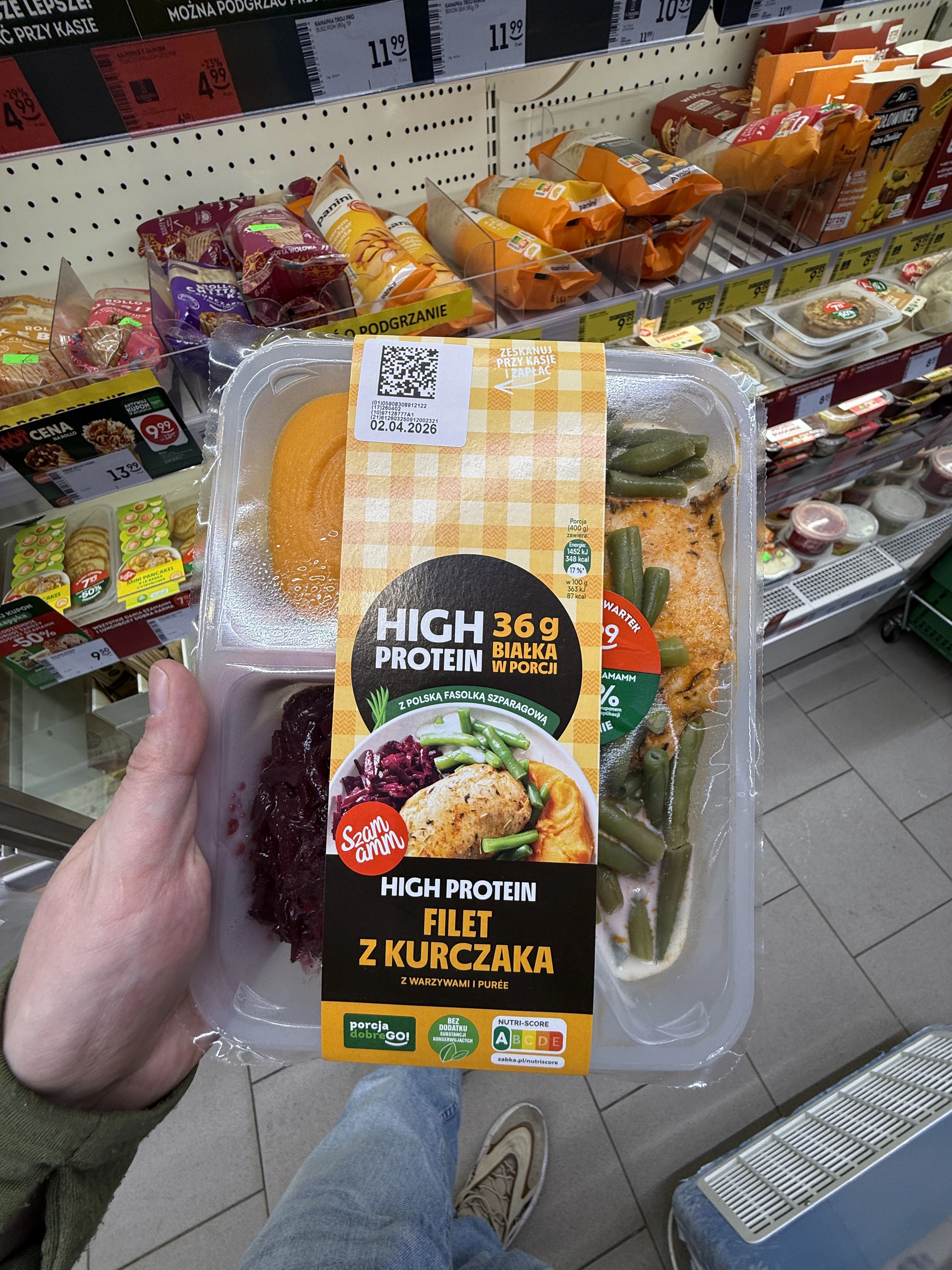 High Protein Filet z kurczaka z warzywami i purée | 400g