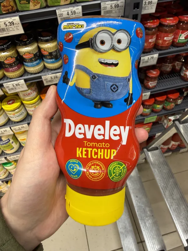 Develey Tomato Ketchup Minionki (niebieska etykieta) | 450g