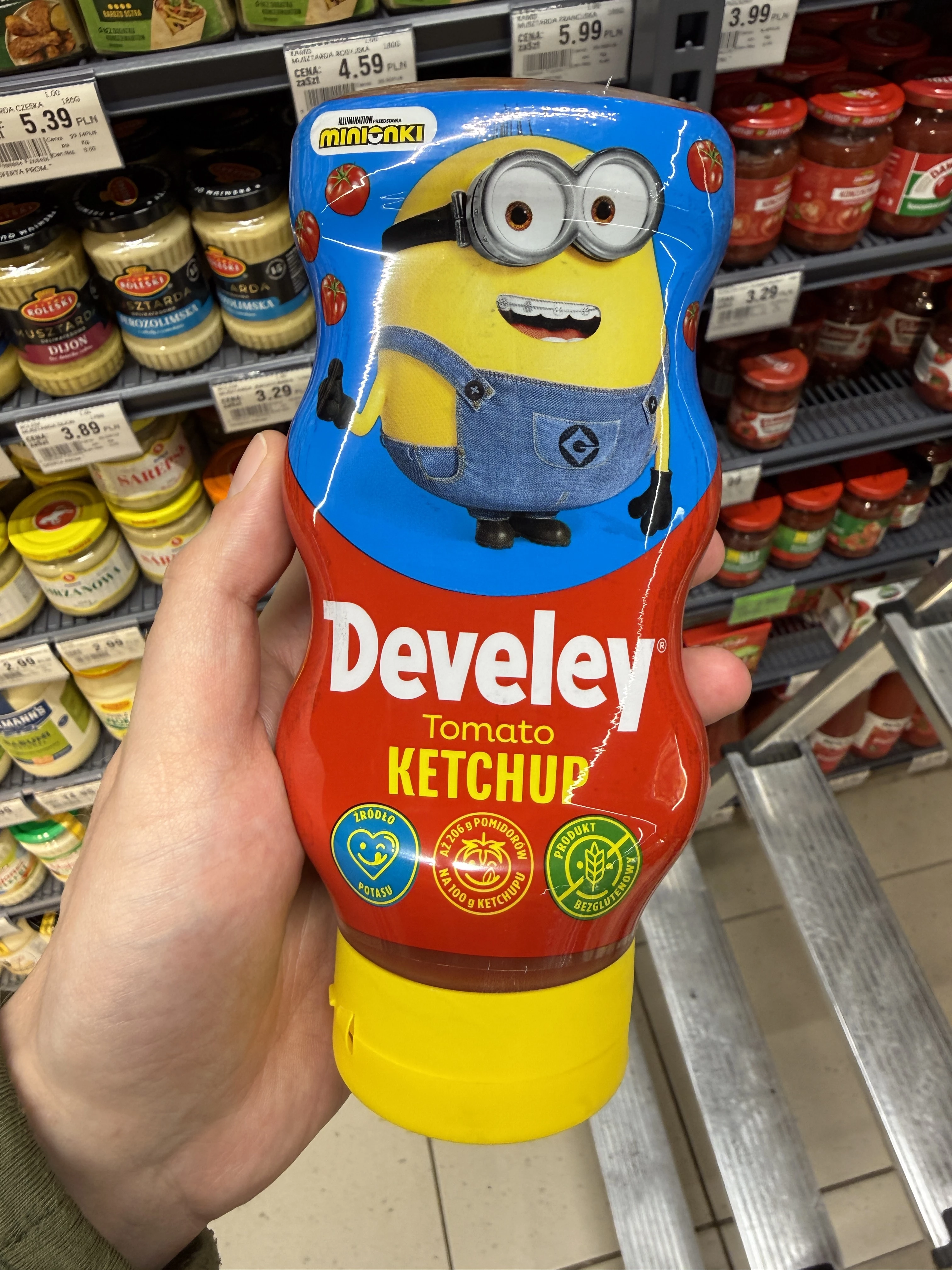 Develey Tomato Ketchup Minionki (niebieska etykieta) | 450g