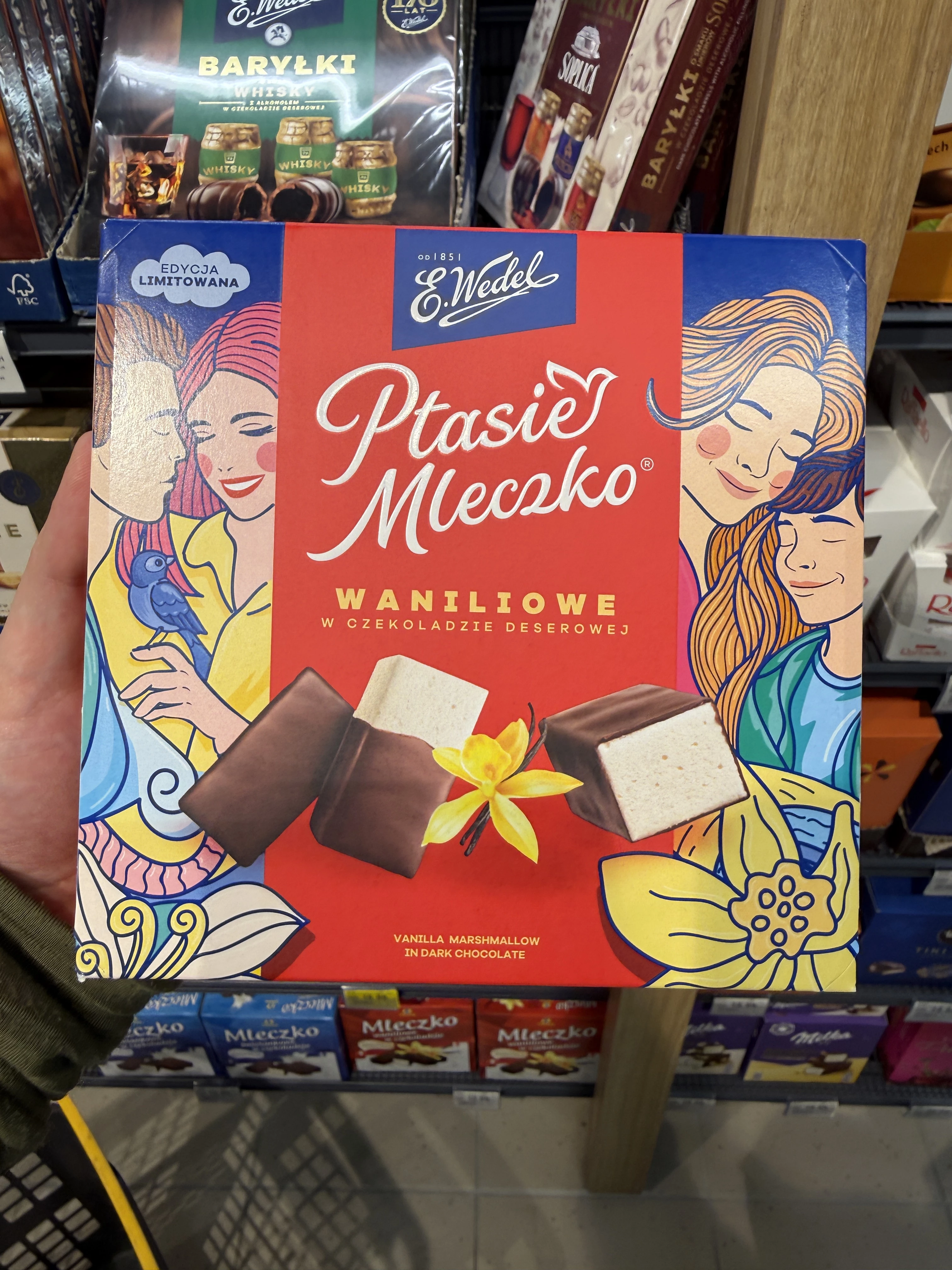 E. Wedel Ptasie mleczko waniliowe w czekoladzie deserowej (edycja limitowana) | 340g