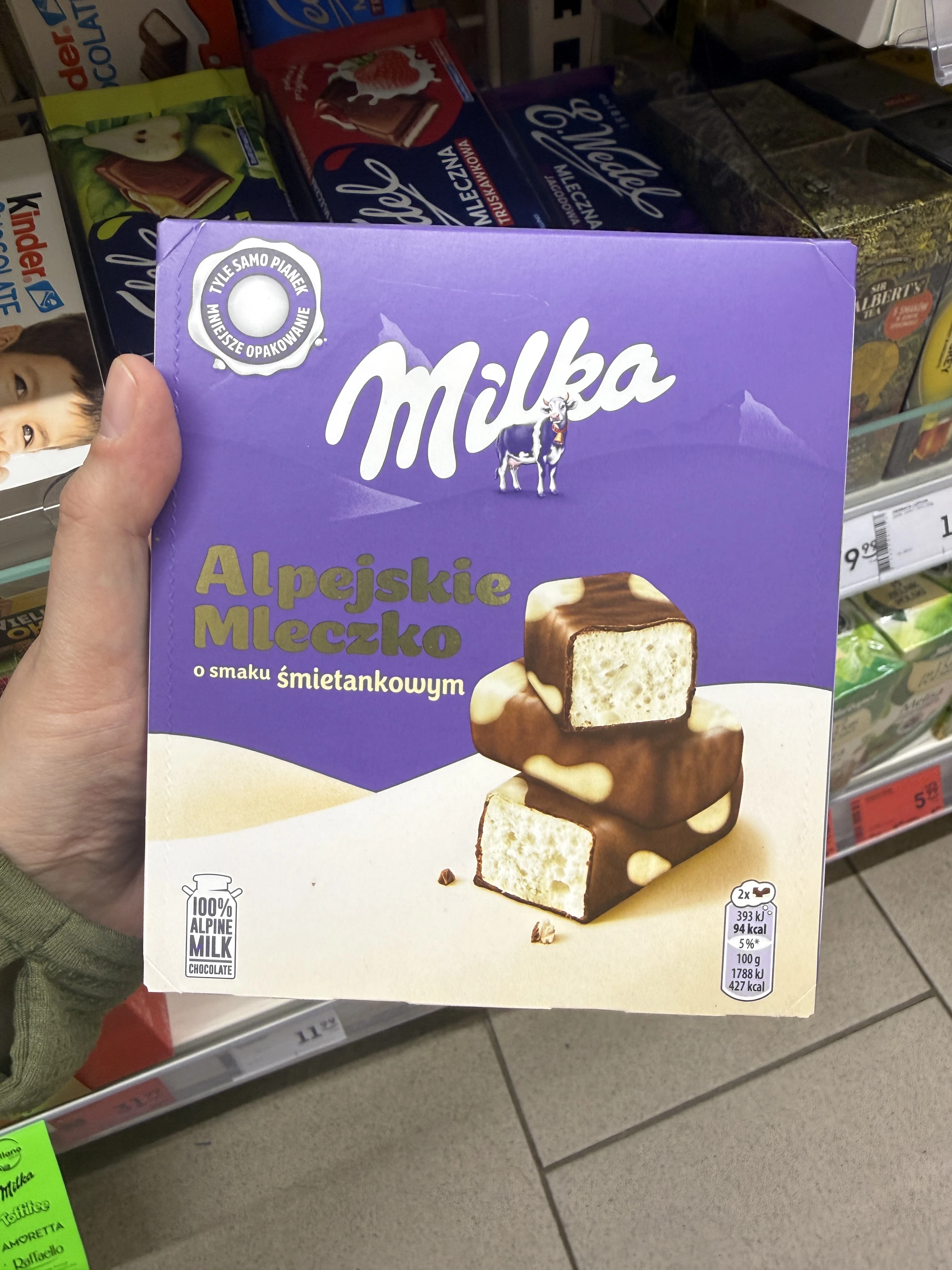 Milka Alpejskie Mleczko o smaku śmietankowym | 330g