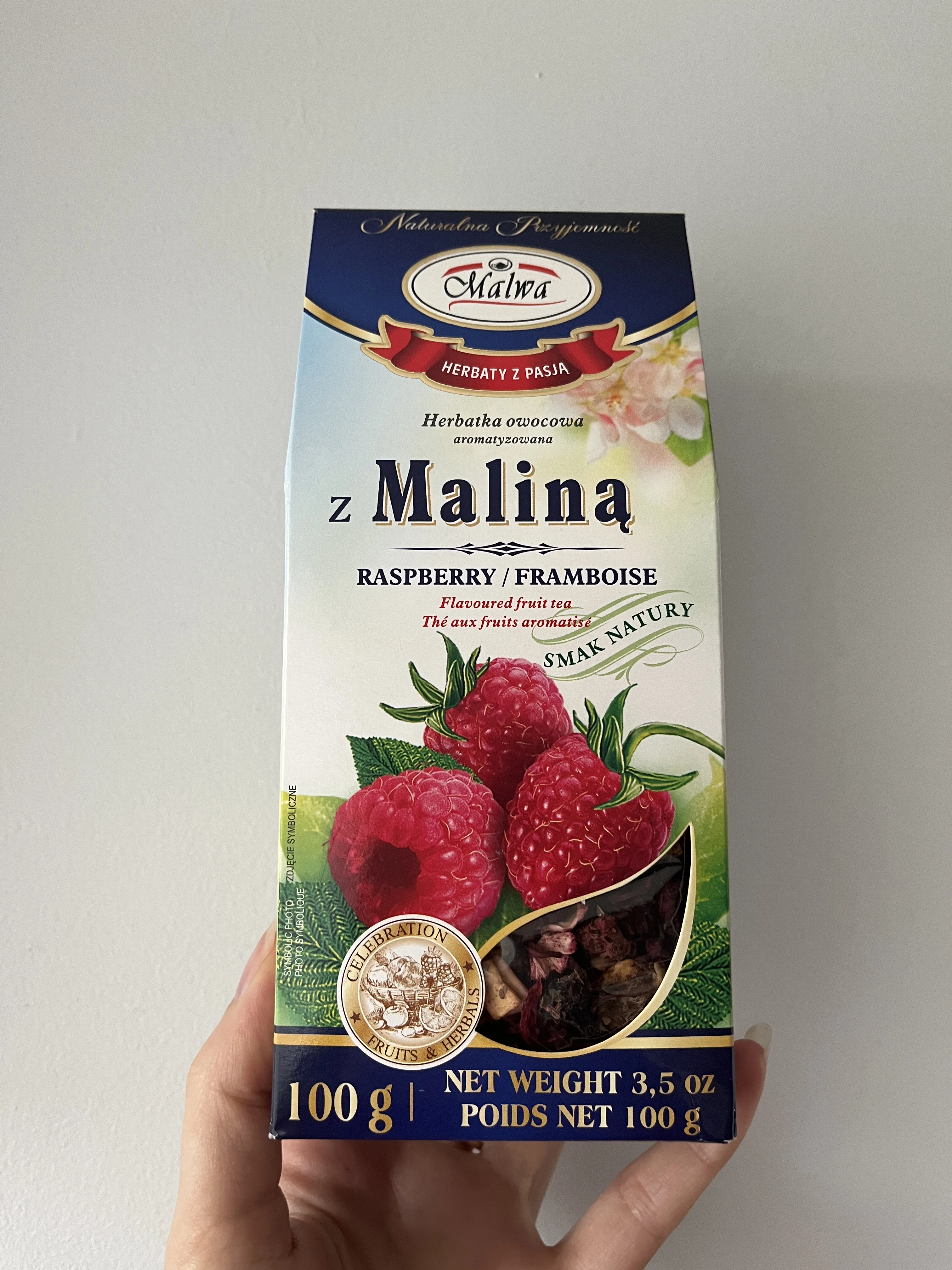 Malwa Herbatka owocowa malina (susz) | 100g