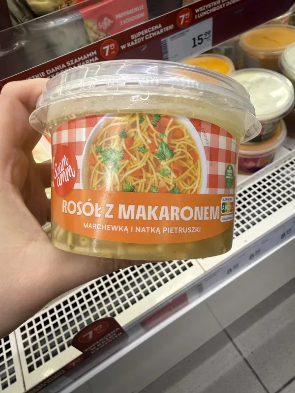 Szamamm Rosół z makaronem, marchewką i natką pietruszki | 380g