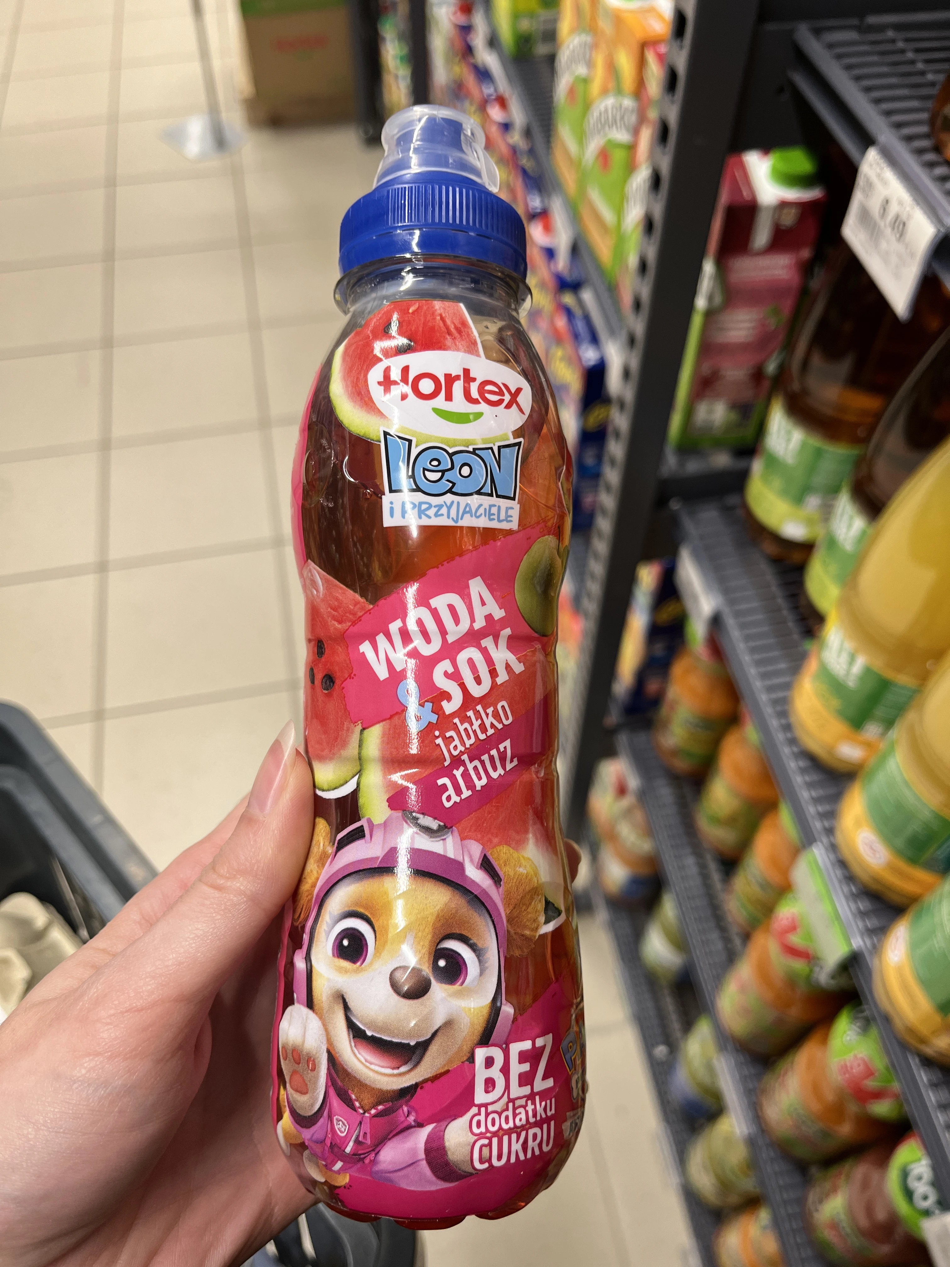 Hortex Leon i Przyjaciele Napój Woda + Sok jabłko, arbuz | 400ml