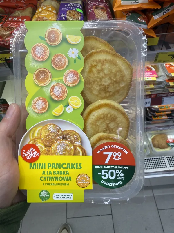 Pancakes mini a’la babka cytrynowa z cukrem pudrem | 155g