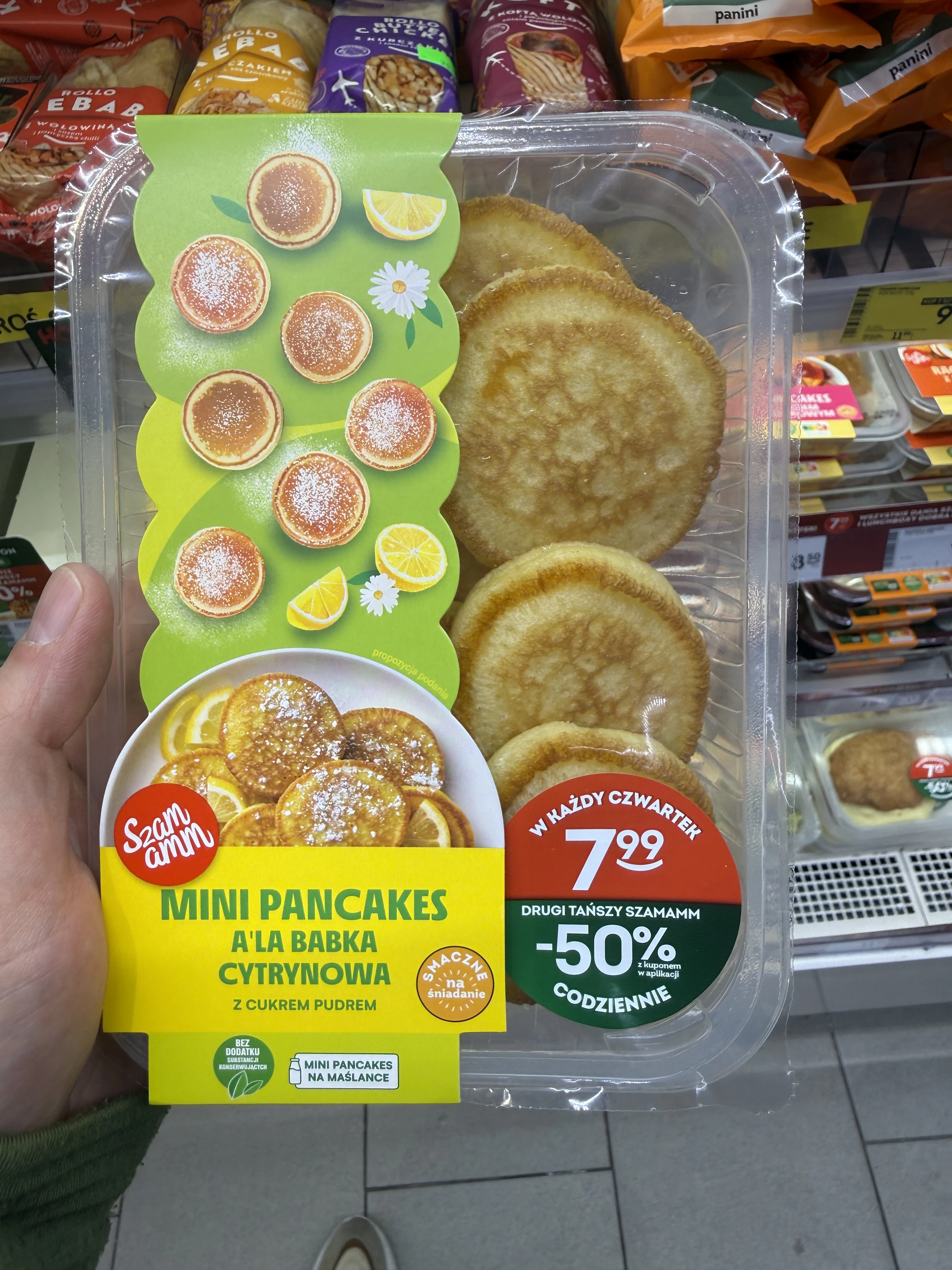 Pancakes mini a’la babka cytrynowa z cukrem pudrem | 155g
