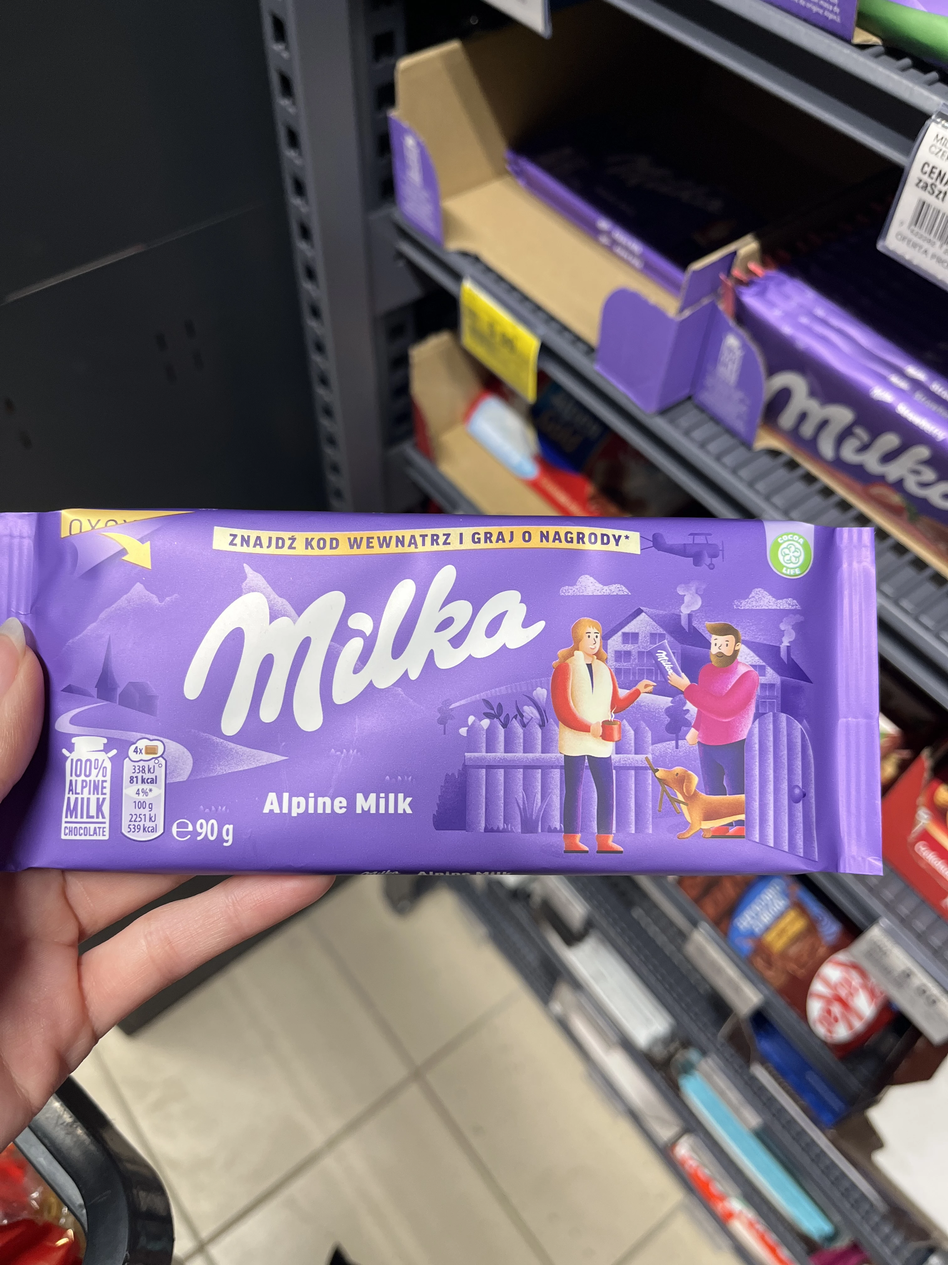 Milka Czekolada mleczna Alpine Milk | 90g