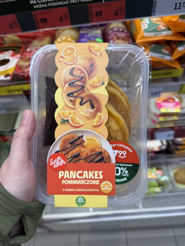 Pancakes pomarańczowe z sosem czekoladowym Szamamm | 180g