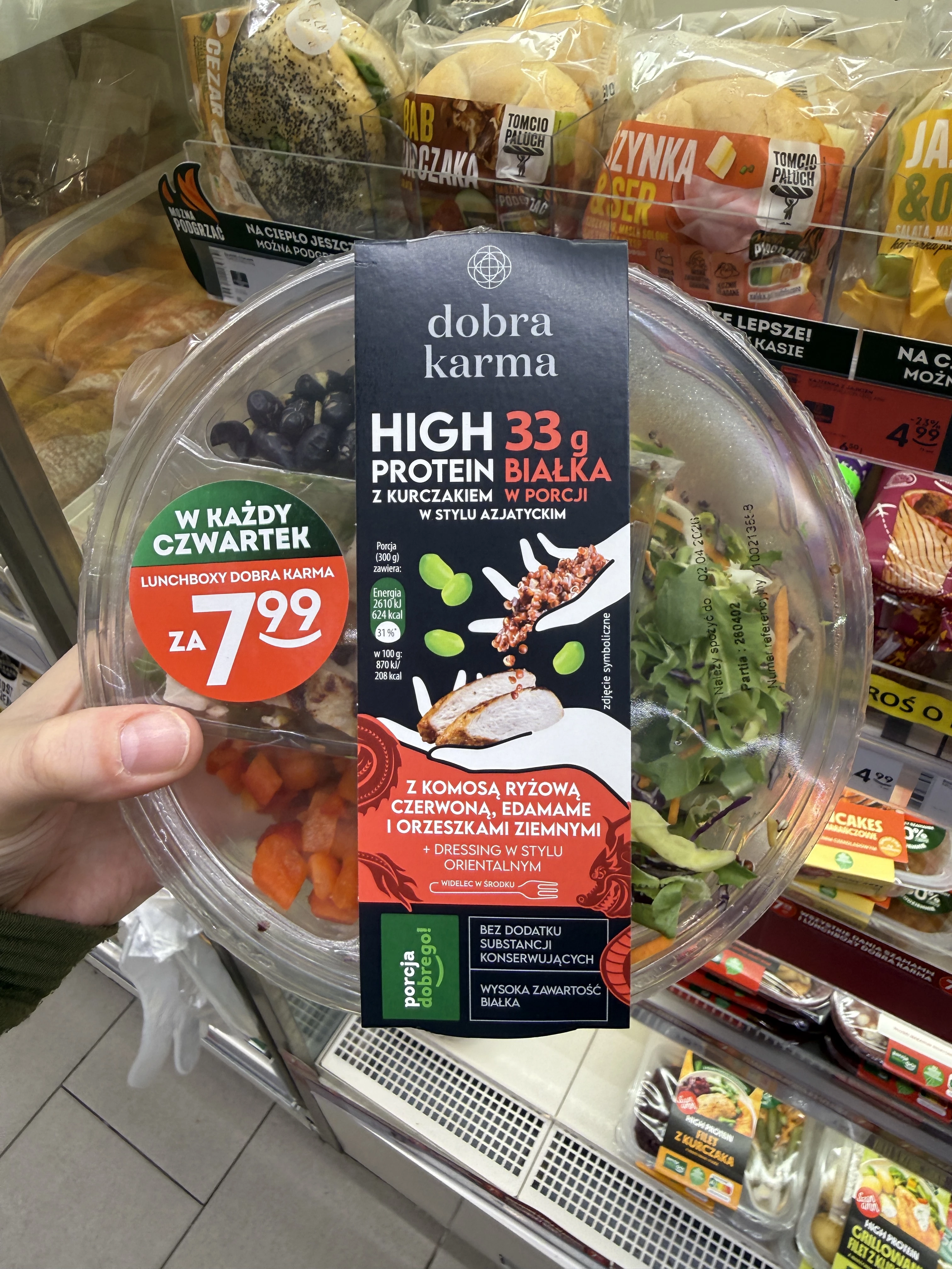 Sałatka High Protein z kurczakiem w stylu azjatyckim Dobra Karma | 300g