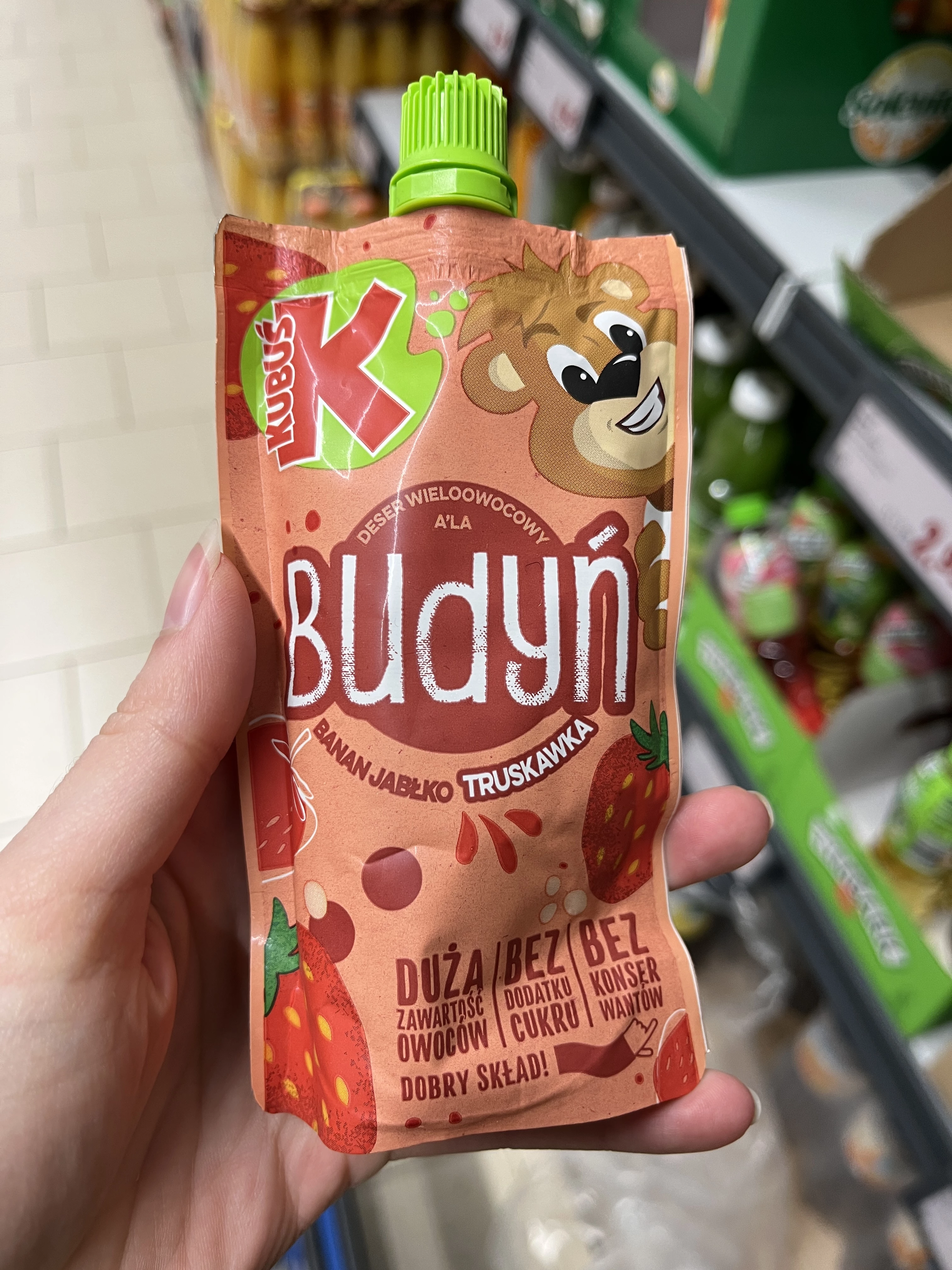 Kubuś Deser a’la budyń banan jabłko truskawka | 100g