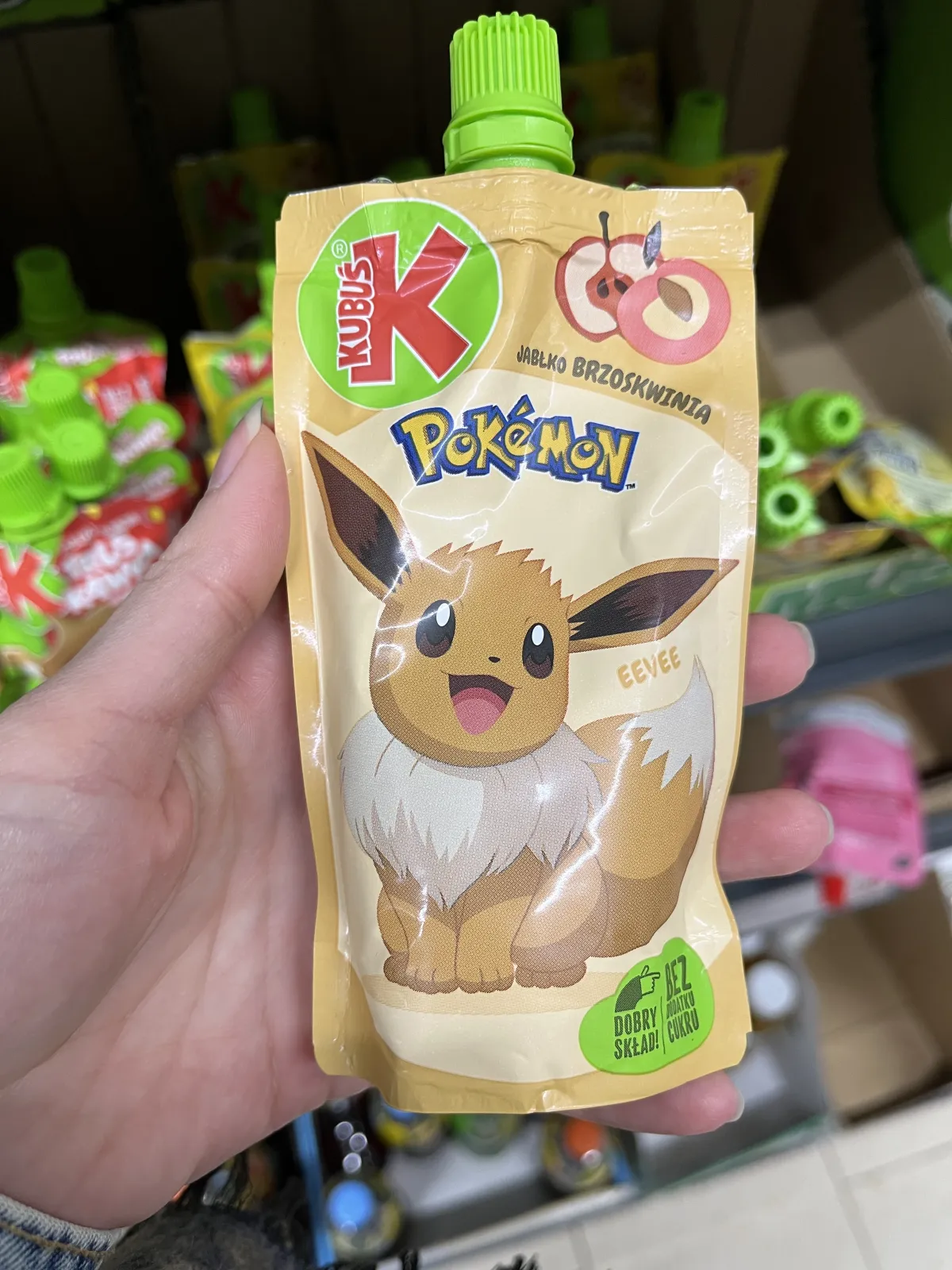 Kubuś Pokémon Mus jabłko brzoskwinia | 100g