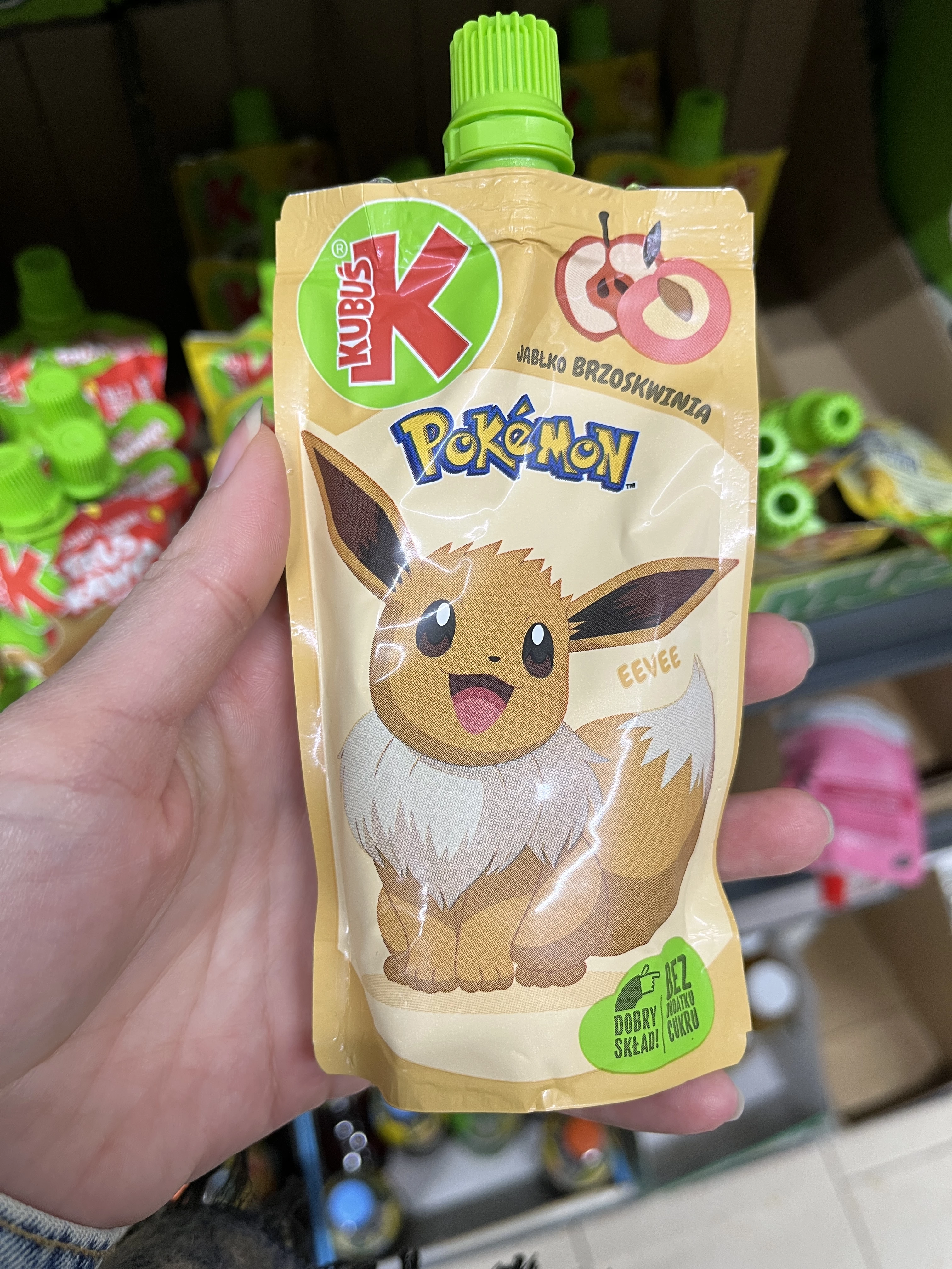 Kubuś Pokémon Mus jabłko brzoskwinia | 100g