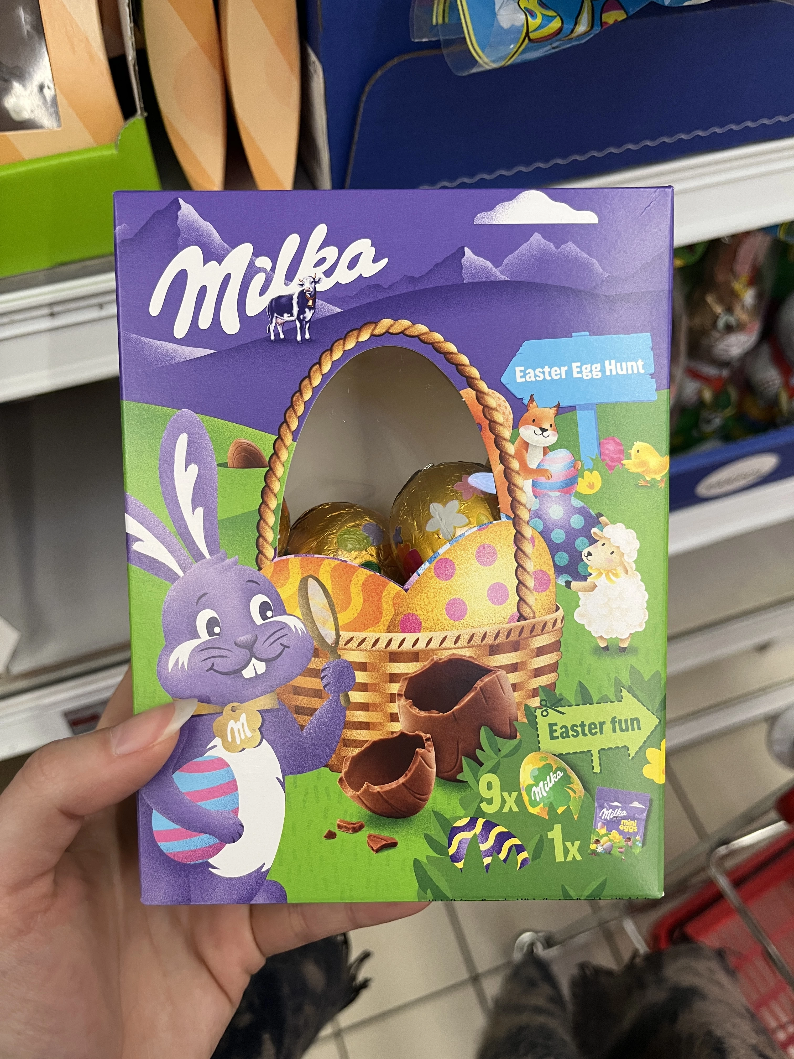 Milka Easter Egg Hunt Mieszanka jajek z czekolady mlecznej | 162g (10 sztuk)