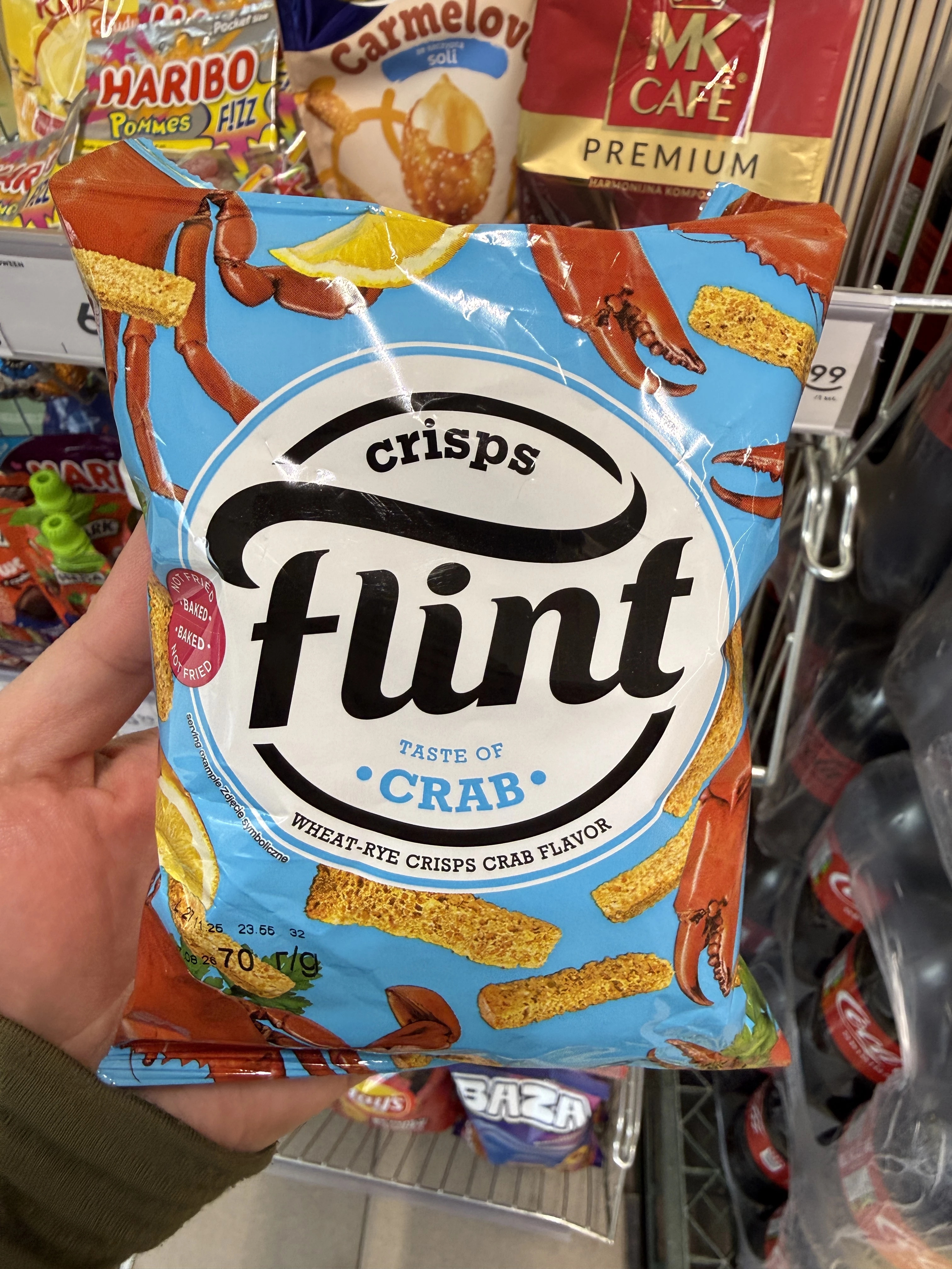 Flint crisps Taste of Crab / Grzanki Flint o smaku kraba | 70g