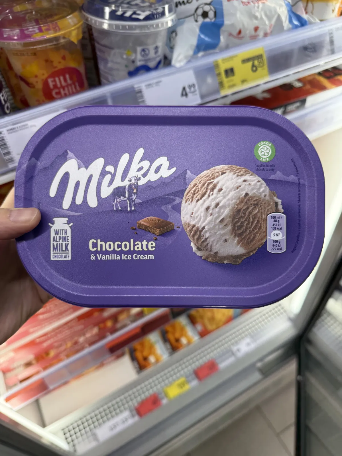 Milka Chocolate & Vanilla Ice Cream | 900ml