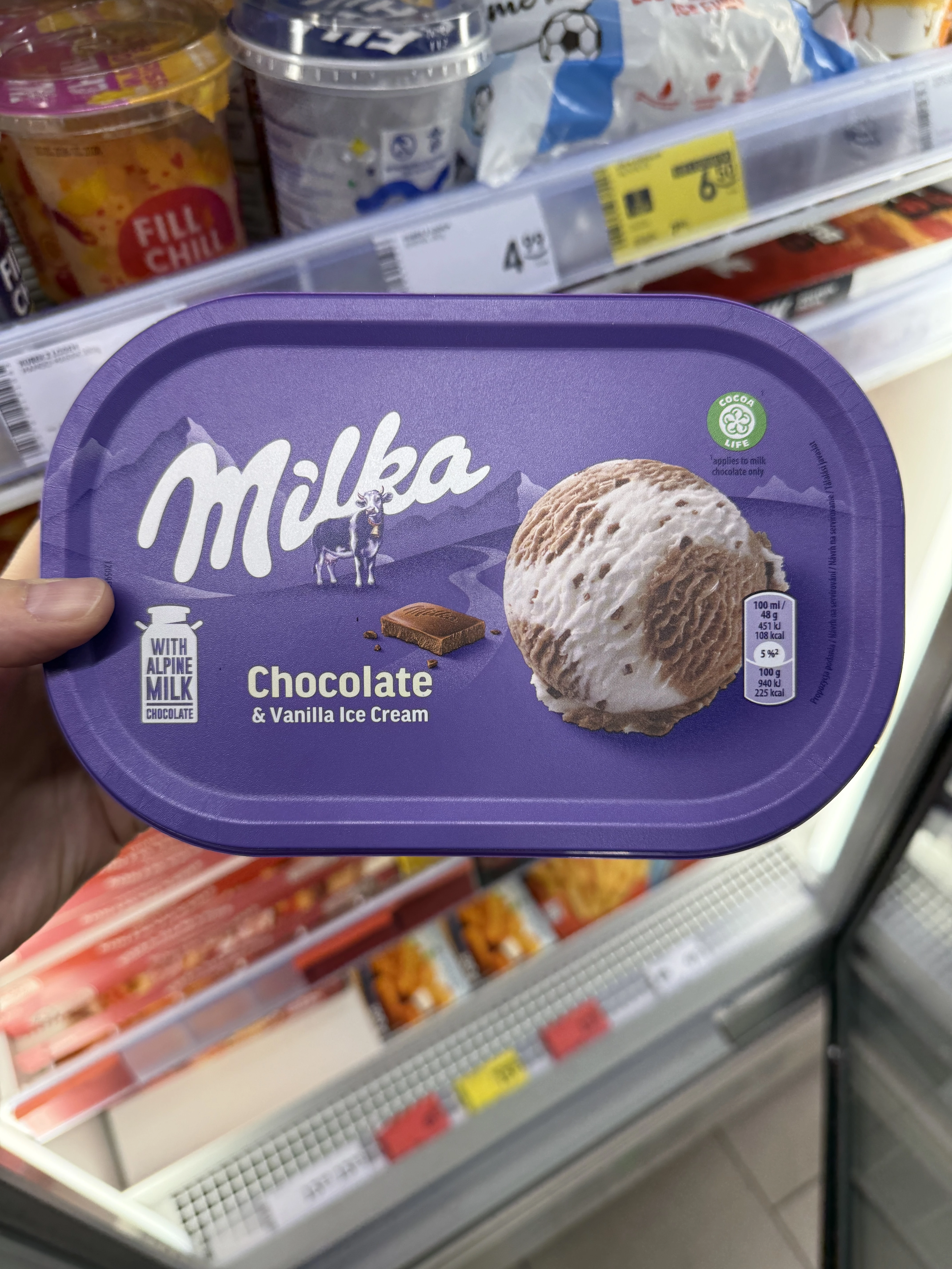 Milka Chocolate & Vanilla Ice Cream | 900ml