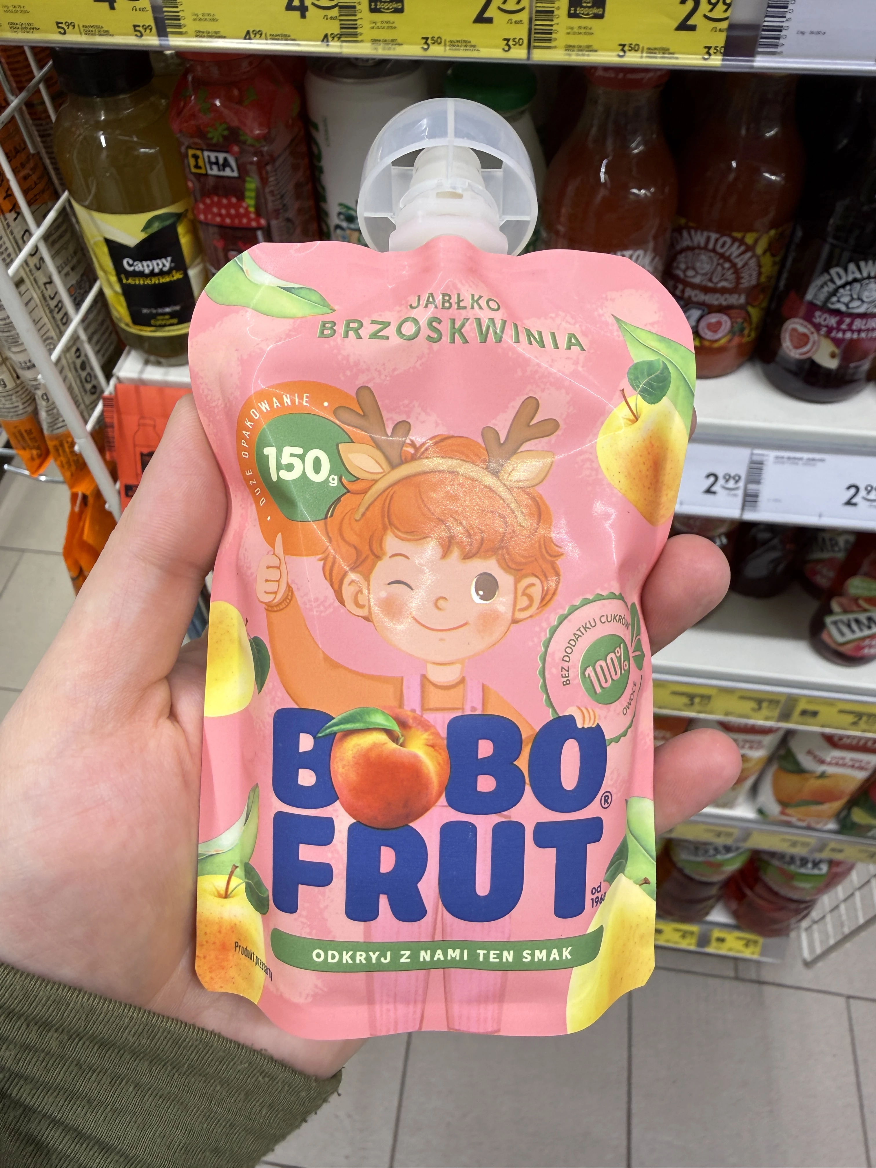 Bobo Frut Deserek jabłko brzoskwinia | 150g
