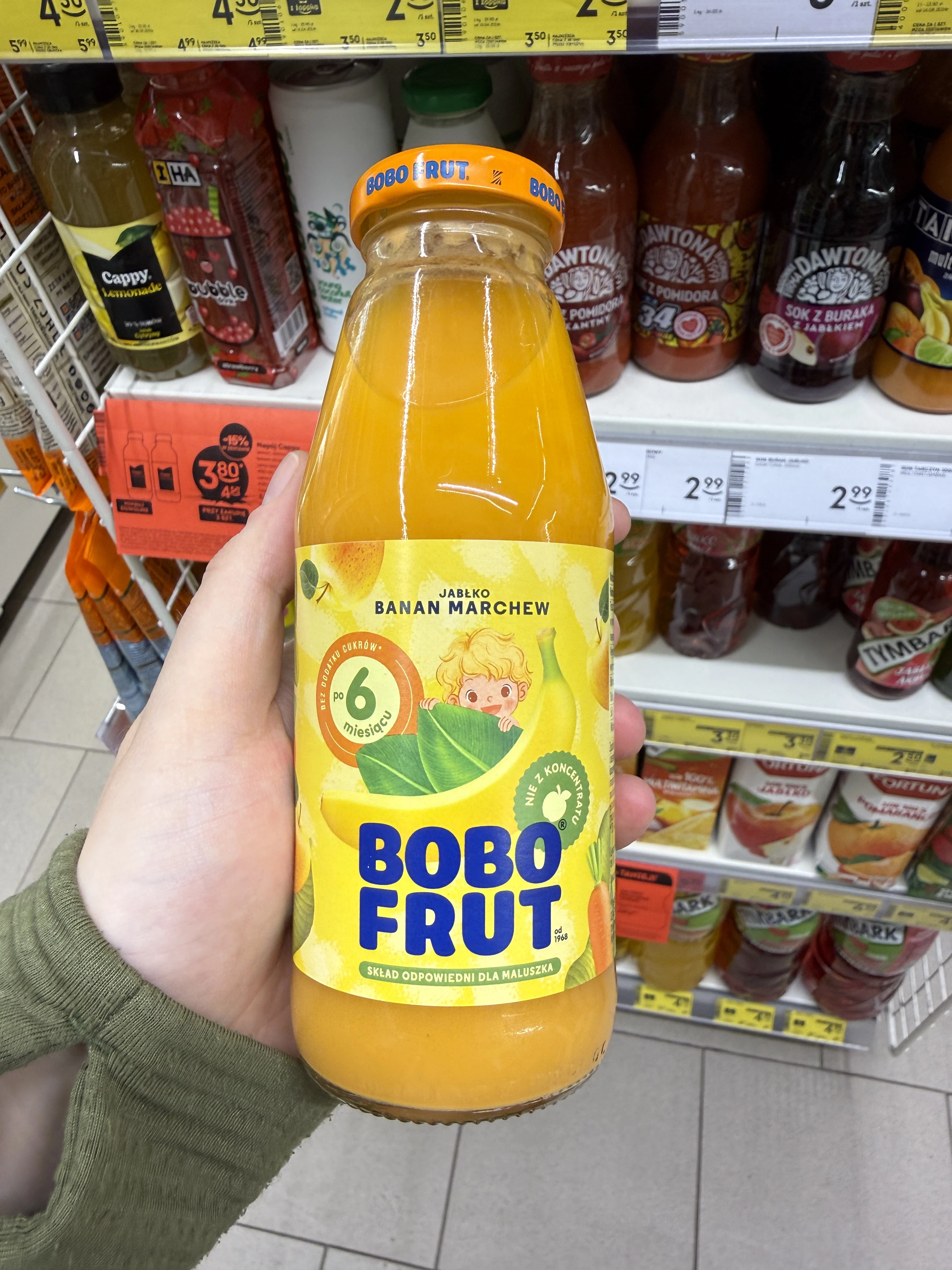 Bobo Frut Nektar owocowo-warzywny jabłko banan marchew po 6. miesiącu | 300ml