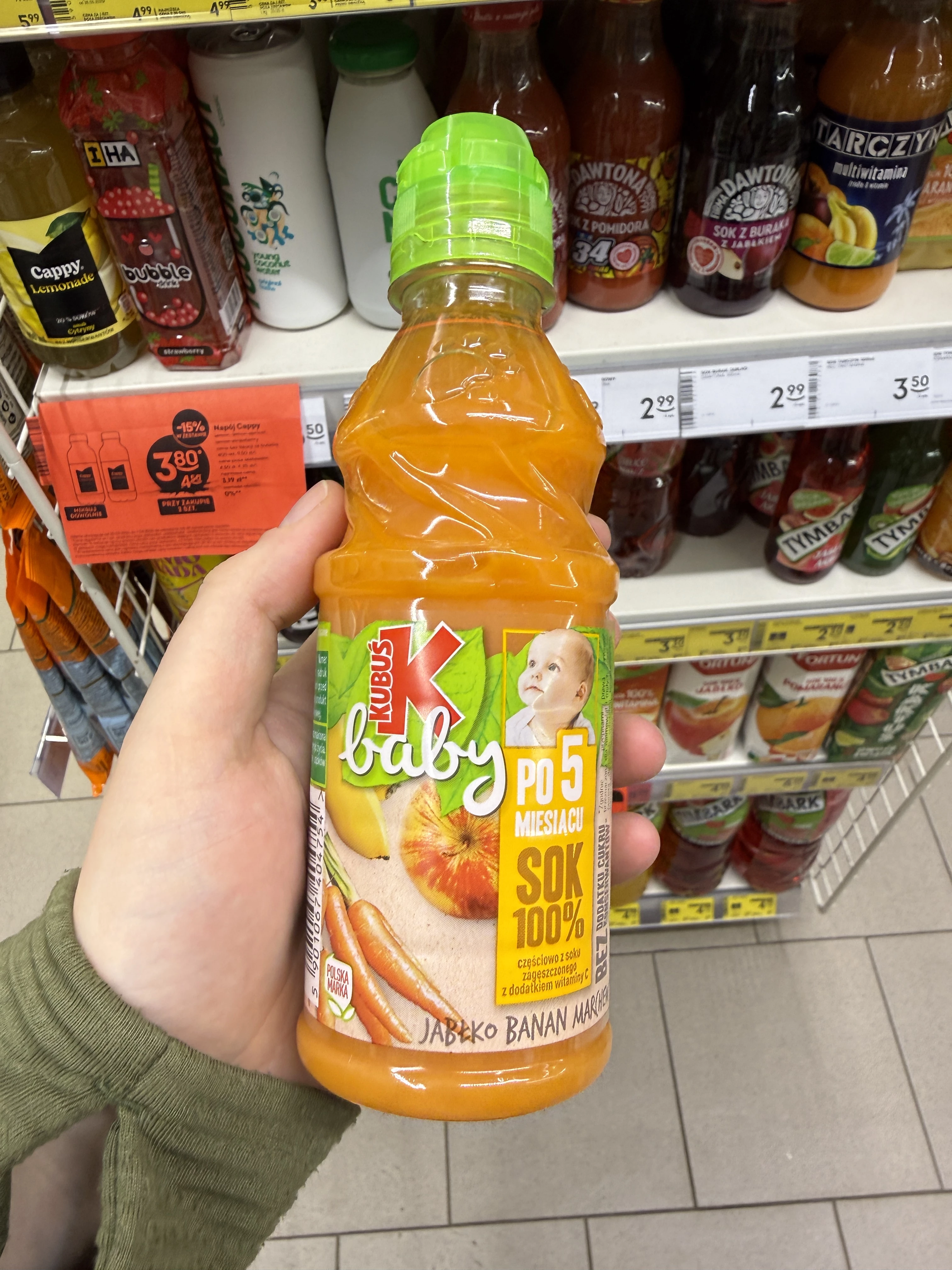 Kubuś Baby Sok 100% jabłko banan marchew po 5 miesiącu | 300ml