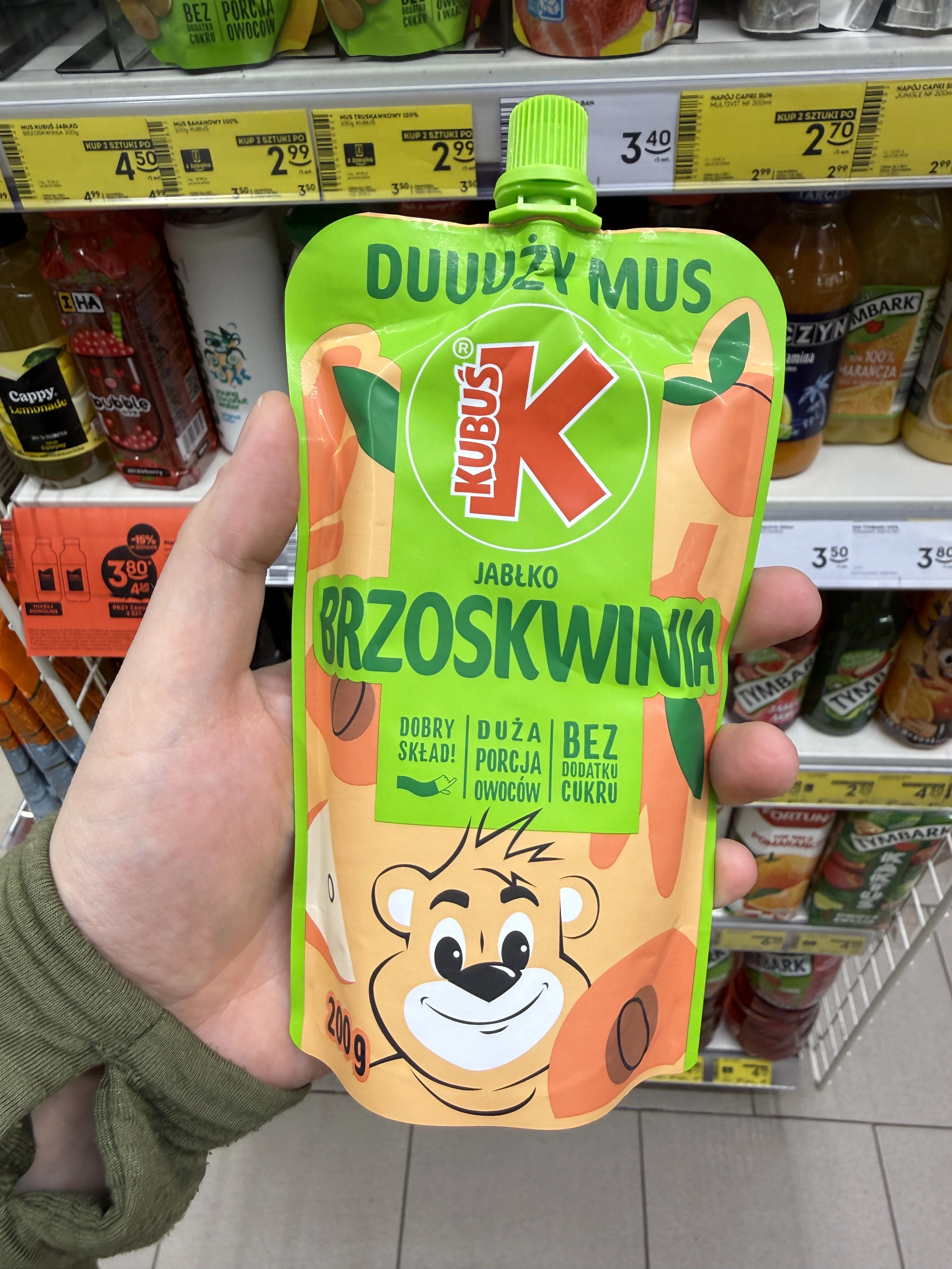 Kubuś Mus jabłko brzoskwinia | 200g