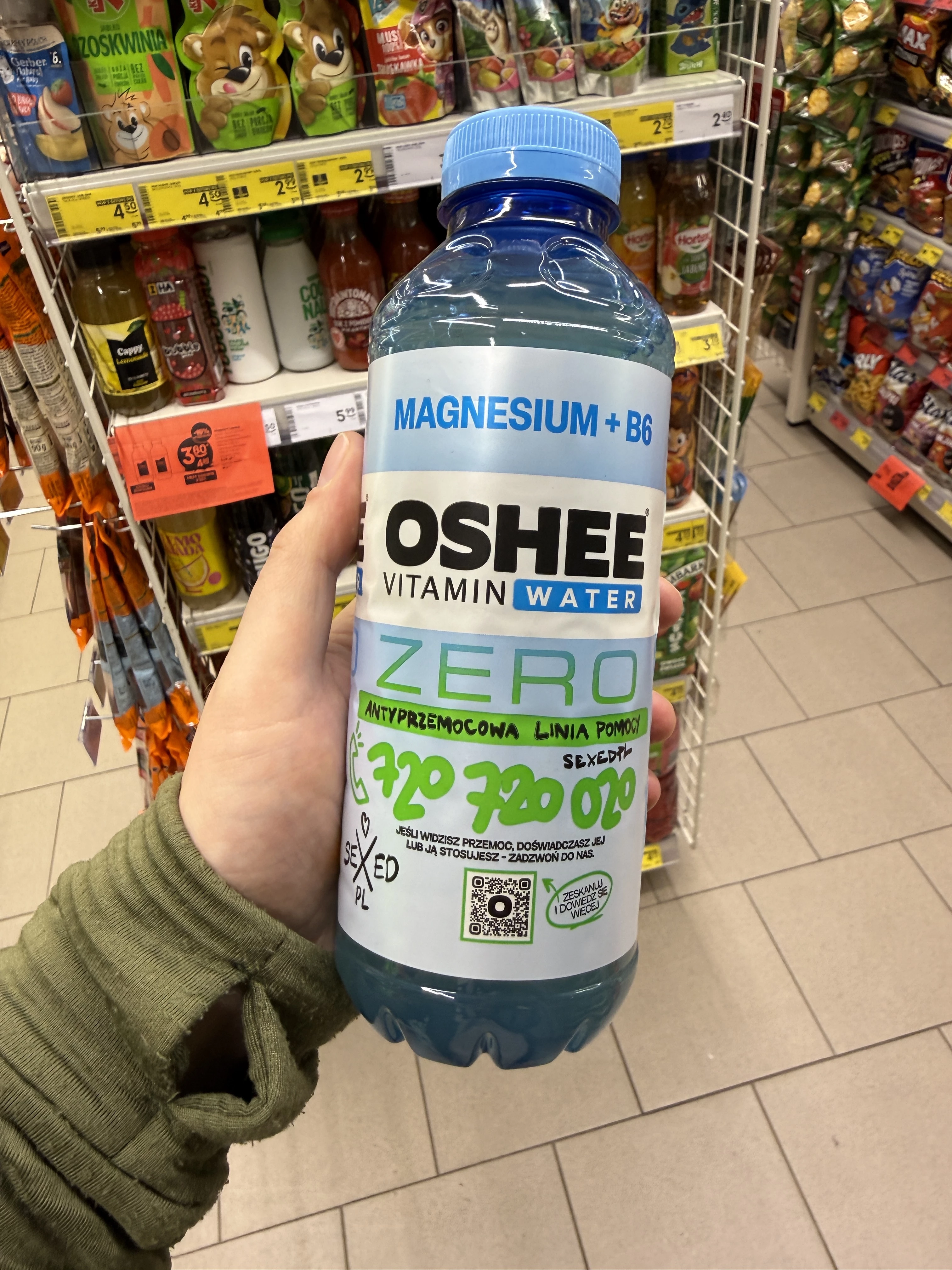 Oshee Vitamin Water Magnez + B6 Zero | 555ml