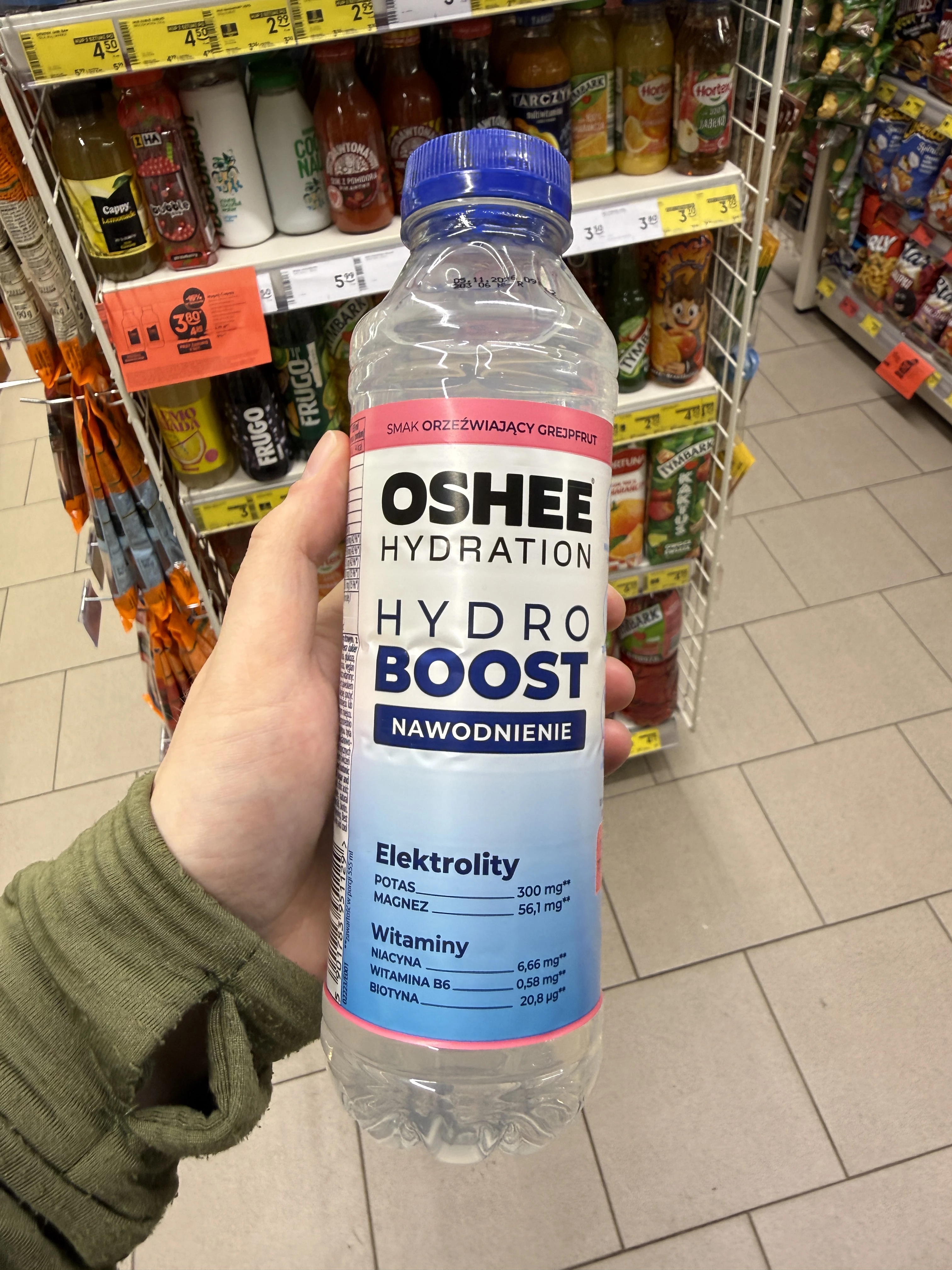 OSHEE HydroBoost Nawodnienie Orzeźwiający Grejpfrut | 555ml