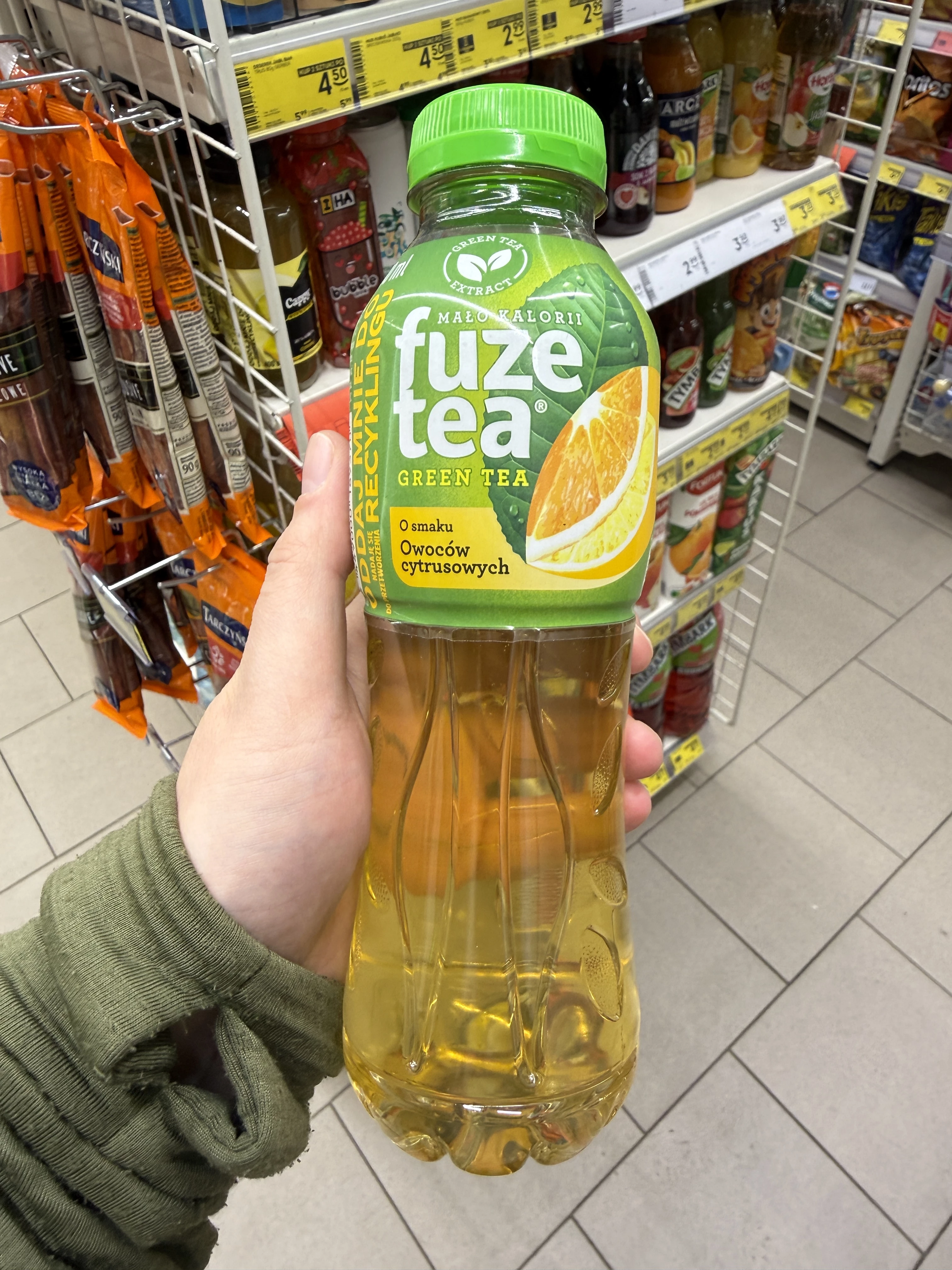 Fuze Tea Green Tea Citrus / Napój o smaku cytrusowym z ekstraktem z zielonej herbaty | 500ml