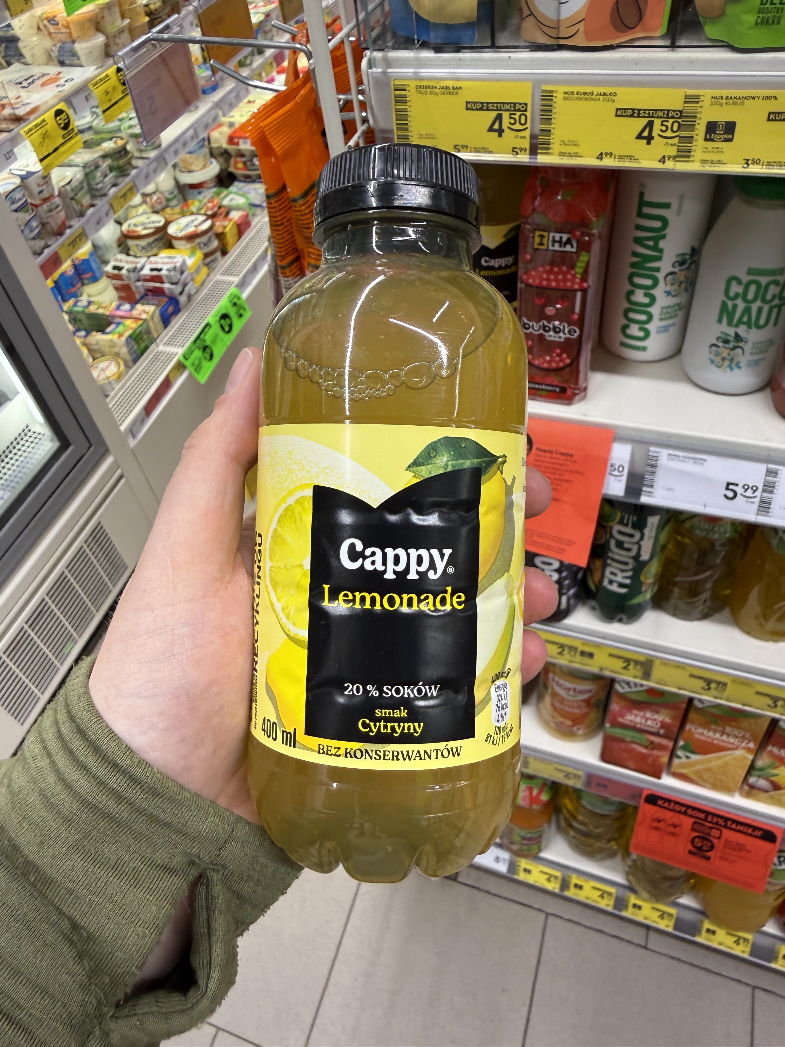 Cappy Lemonade smak cytryny | 400ml