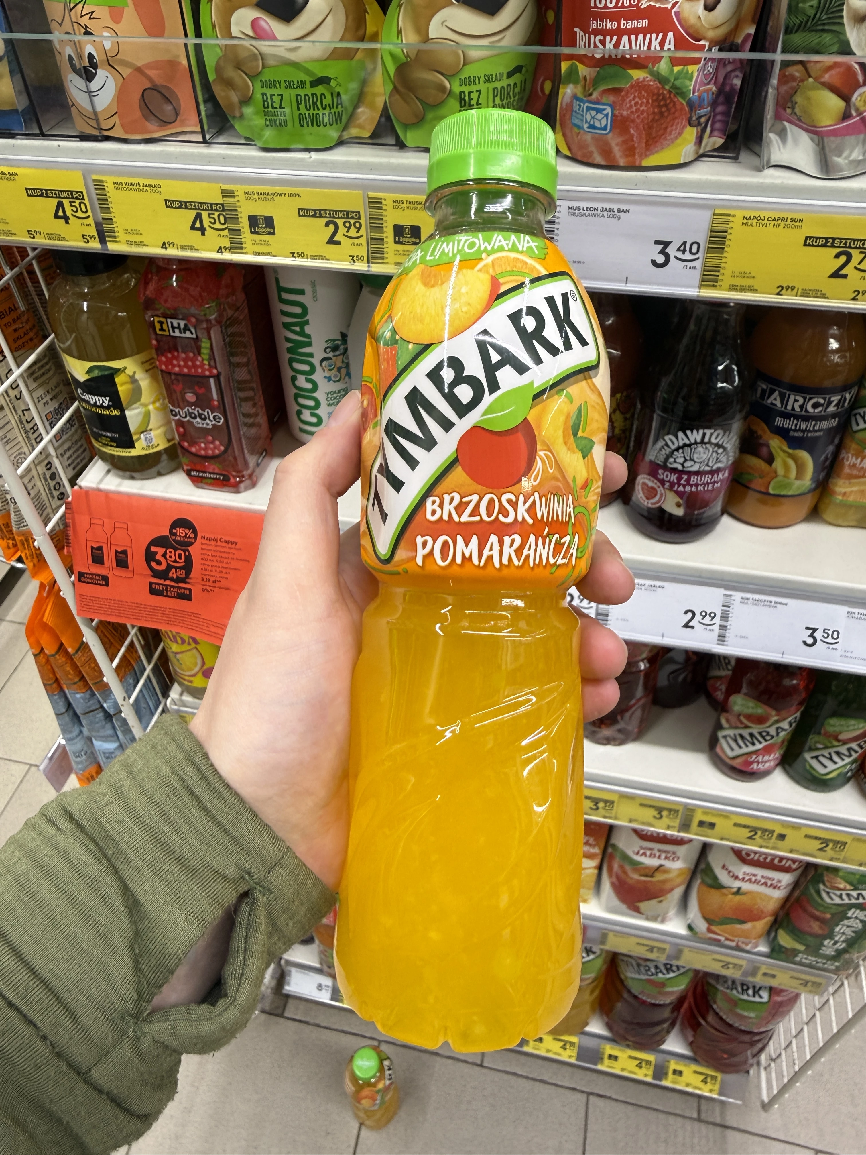 Tymbark Napój pomarańcza brzoskwinia | 500ml