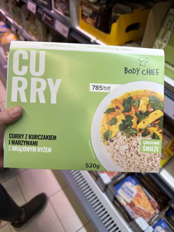 Body Chief Curry z kurczakiem i warzywami z brązowym ryżem | 520g