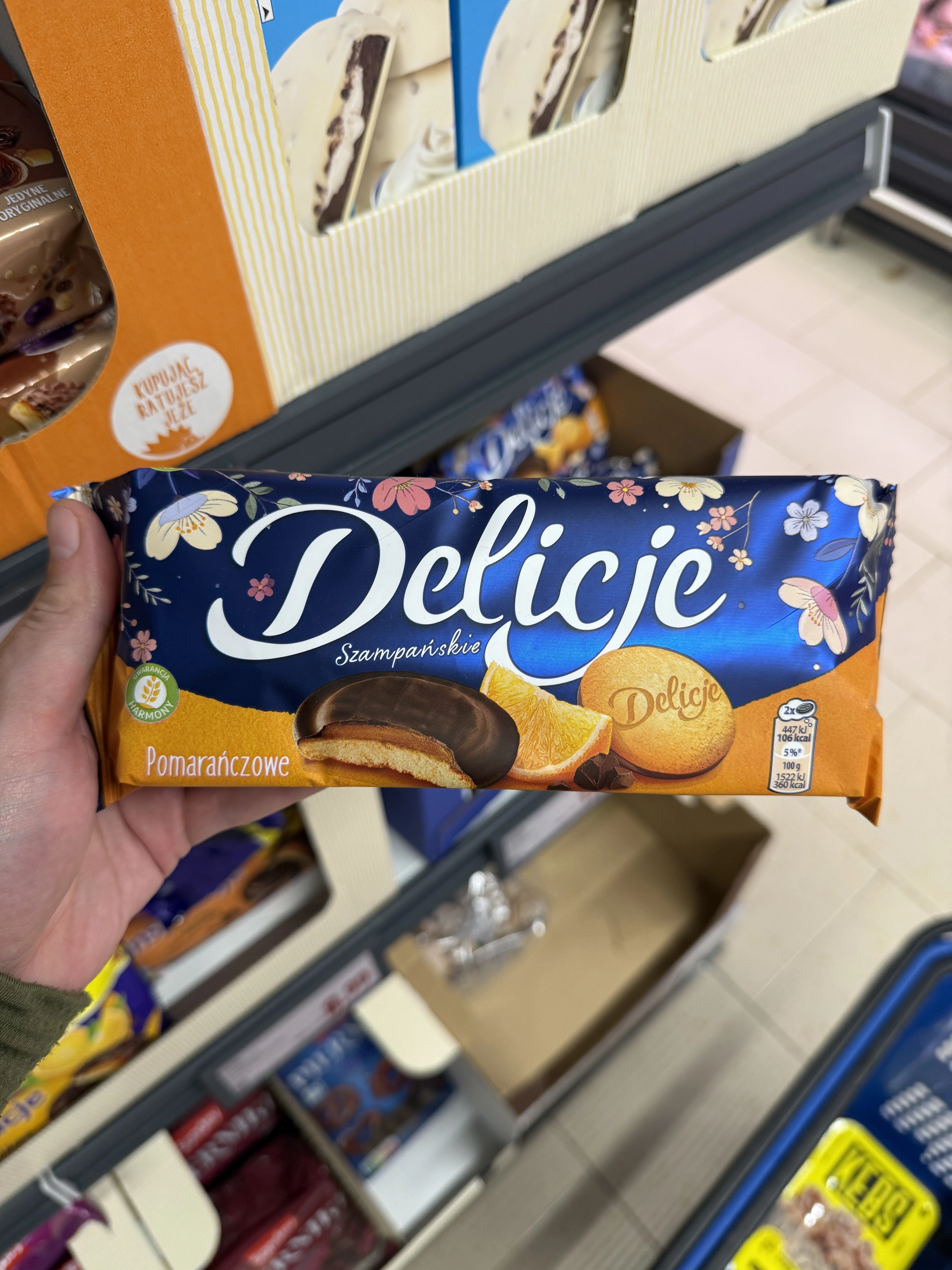 Delicje Szampańskie Pomarańczowe (edycja z kwiatami) | 147g