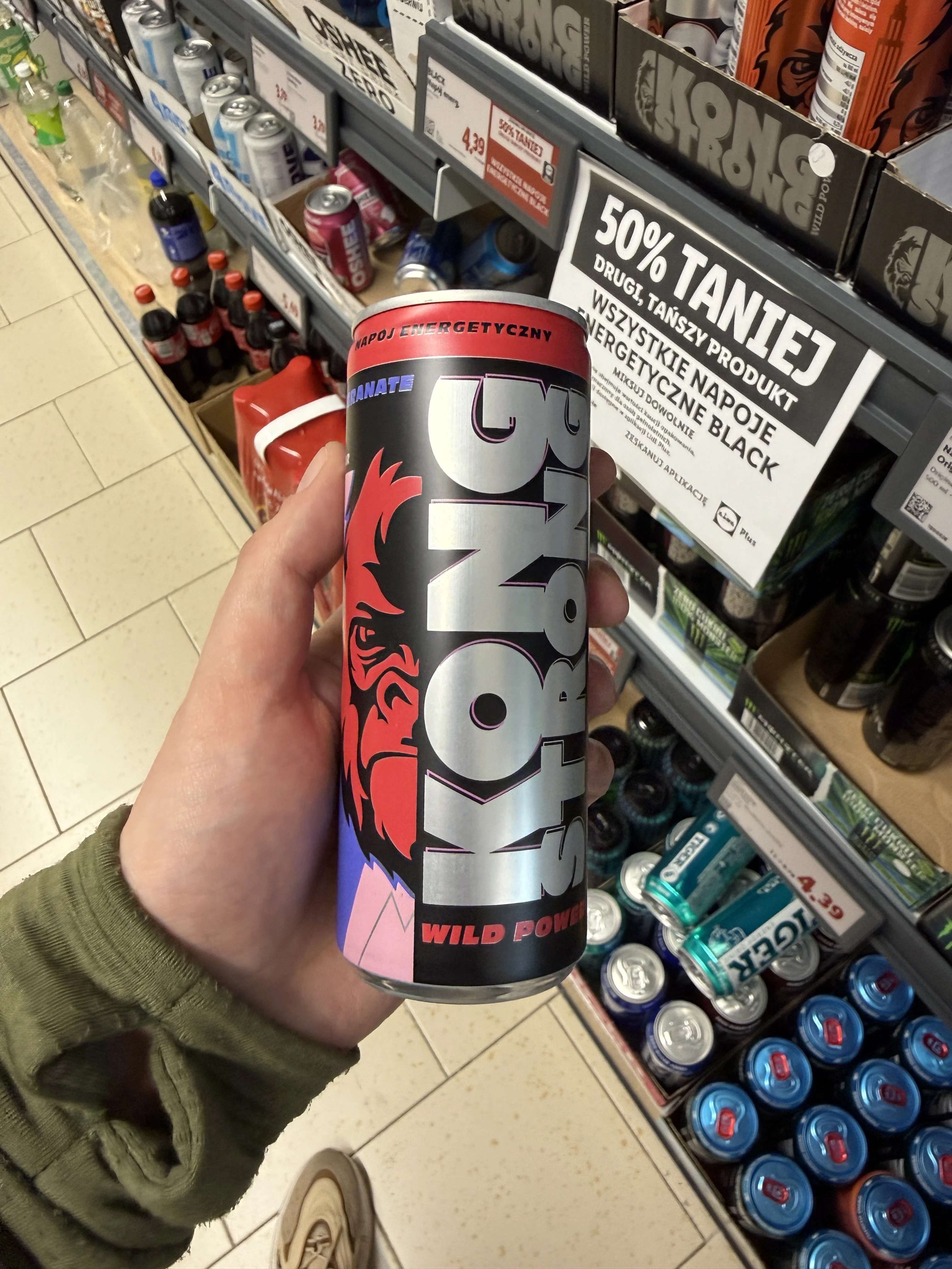 Napój energetyczny Kong Strong Wild Power o smaku granat-śliwka | 250ml