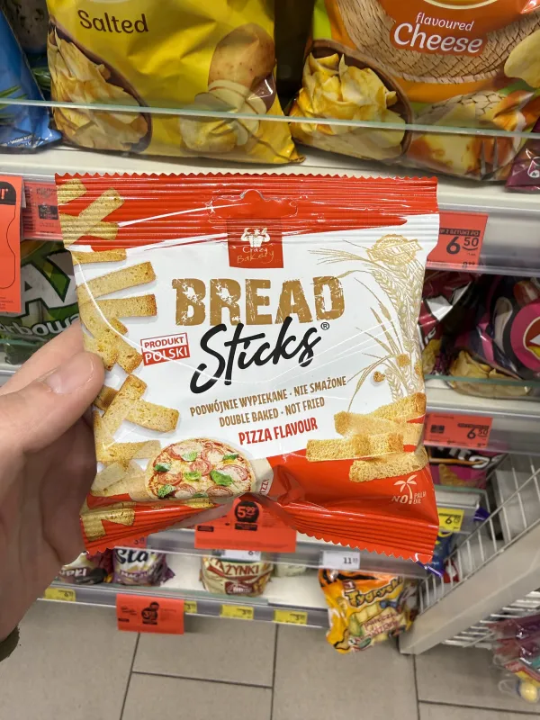 Crazy Bakery Bread Sticks Pizza (paluszki/patyczki chlebowe o smaku pizzy) | 60g