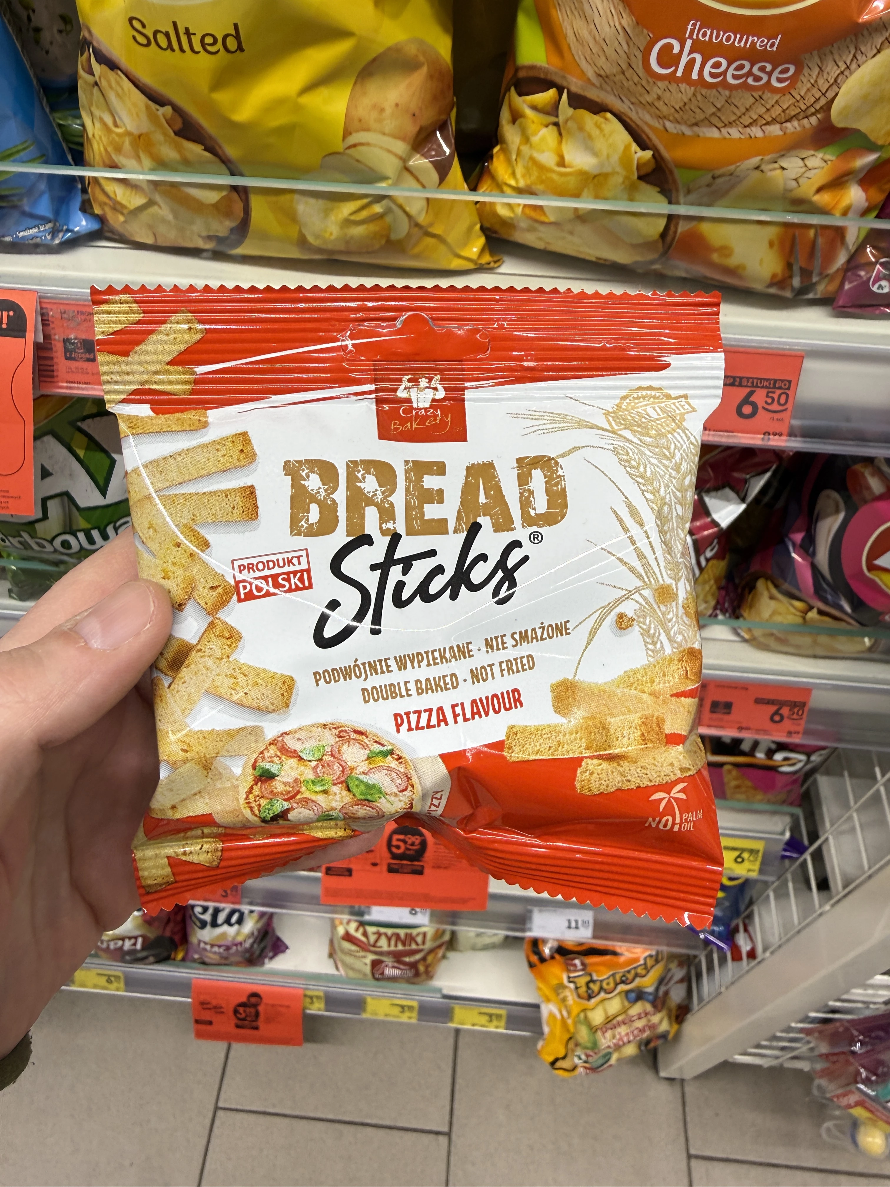 Crazy Bakery Bread Sticks Pizza (paluszki/patyczki chlebowe o smaku pizzy) | 60g