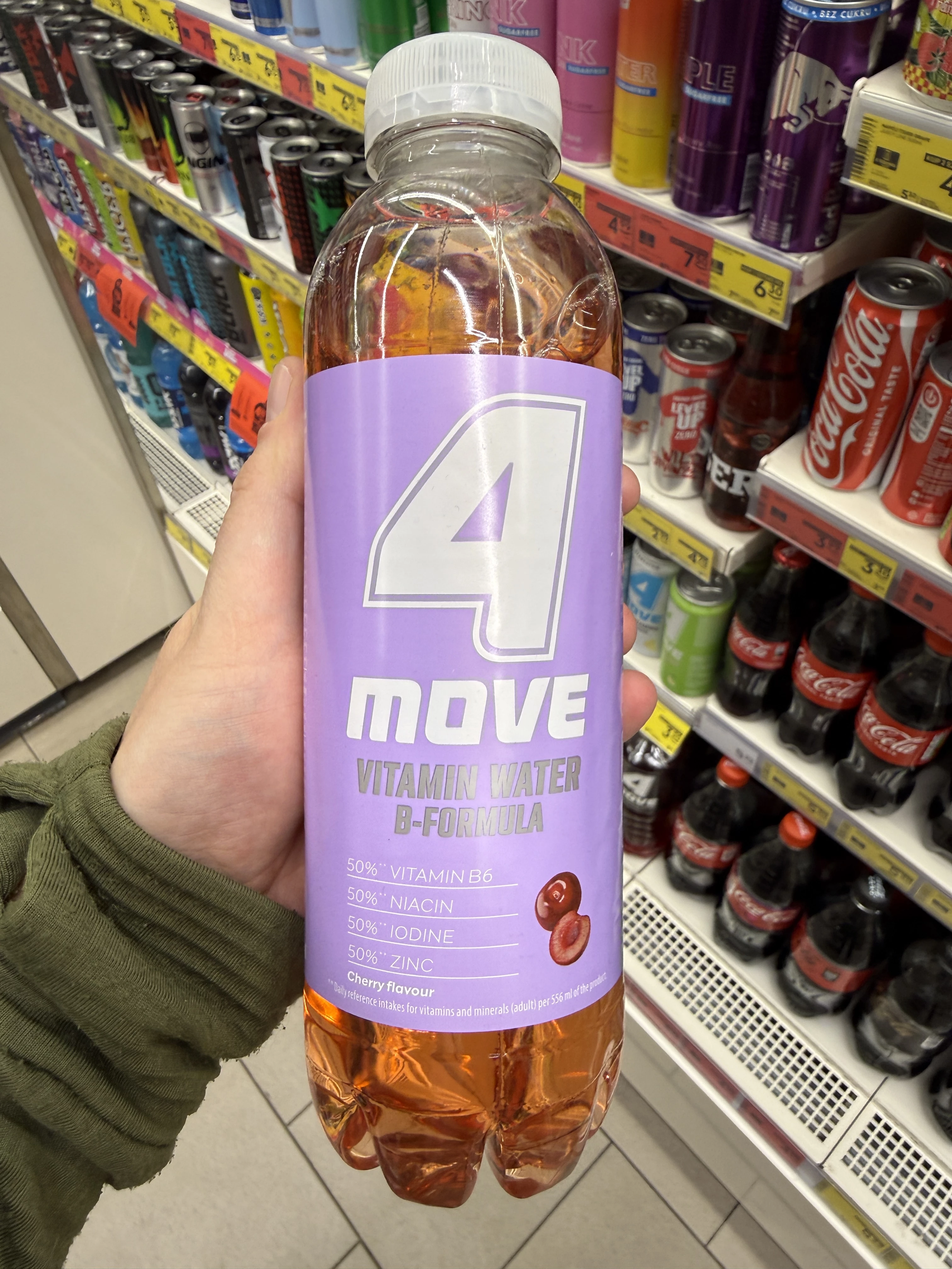 4Move Vitamin Water B-Formula Cherry | 556ml