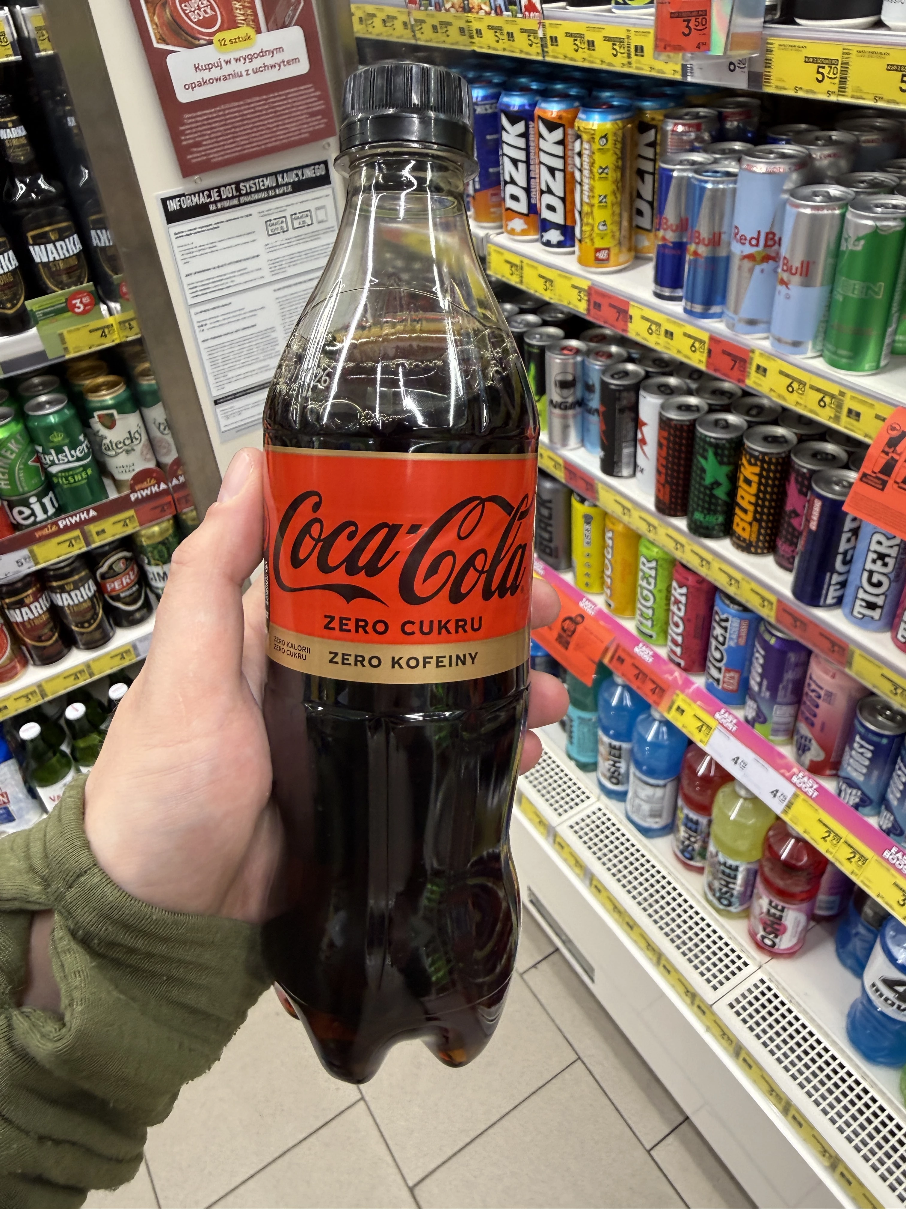 Coca-Cola Zero Cukru Zero Kofeiny | 500ml