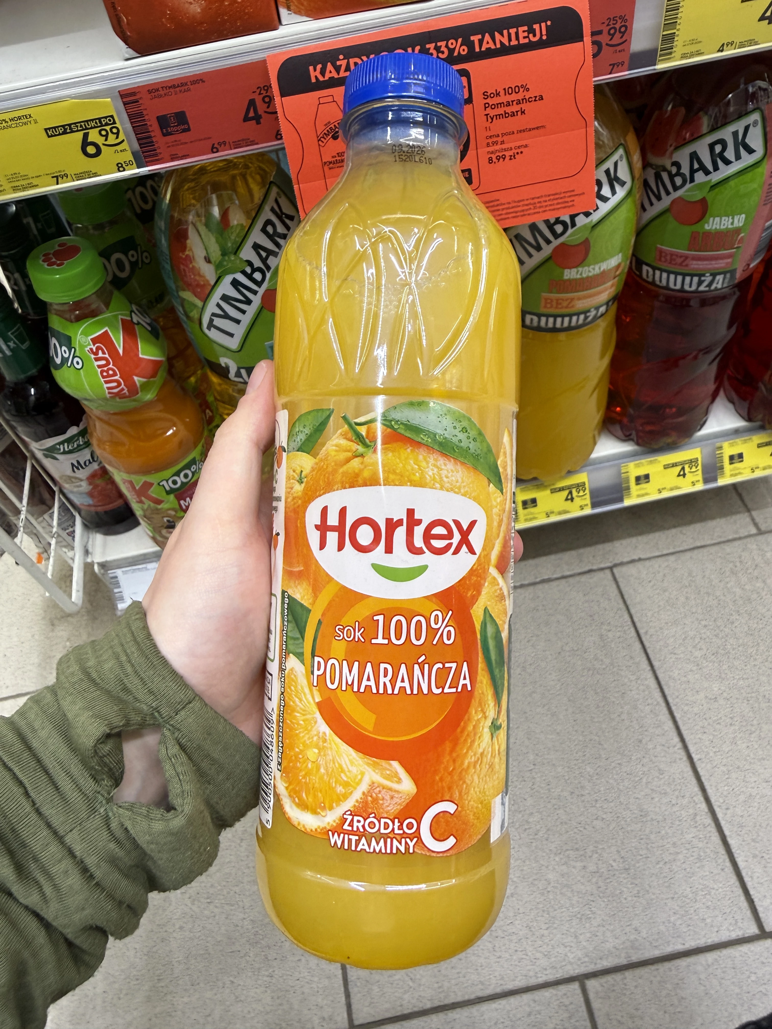 Hortex Sok 100% pomarańcza | 1000ml