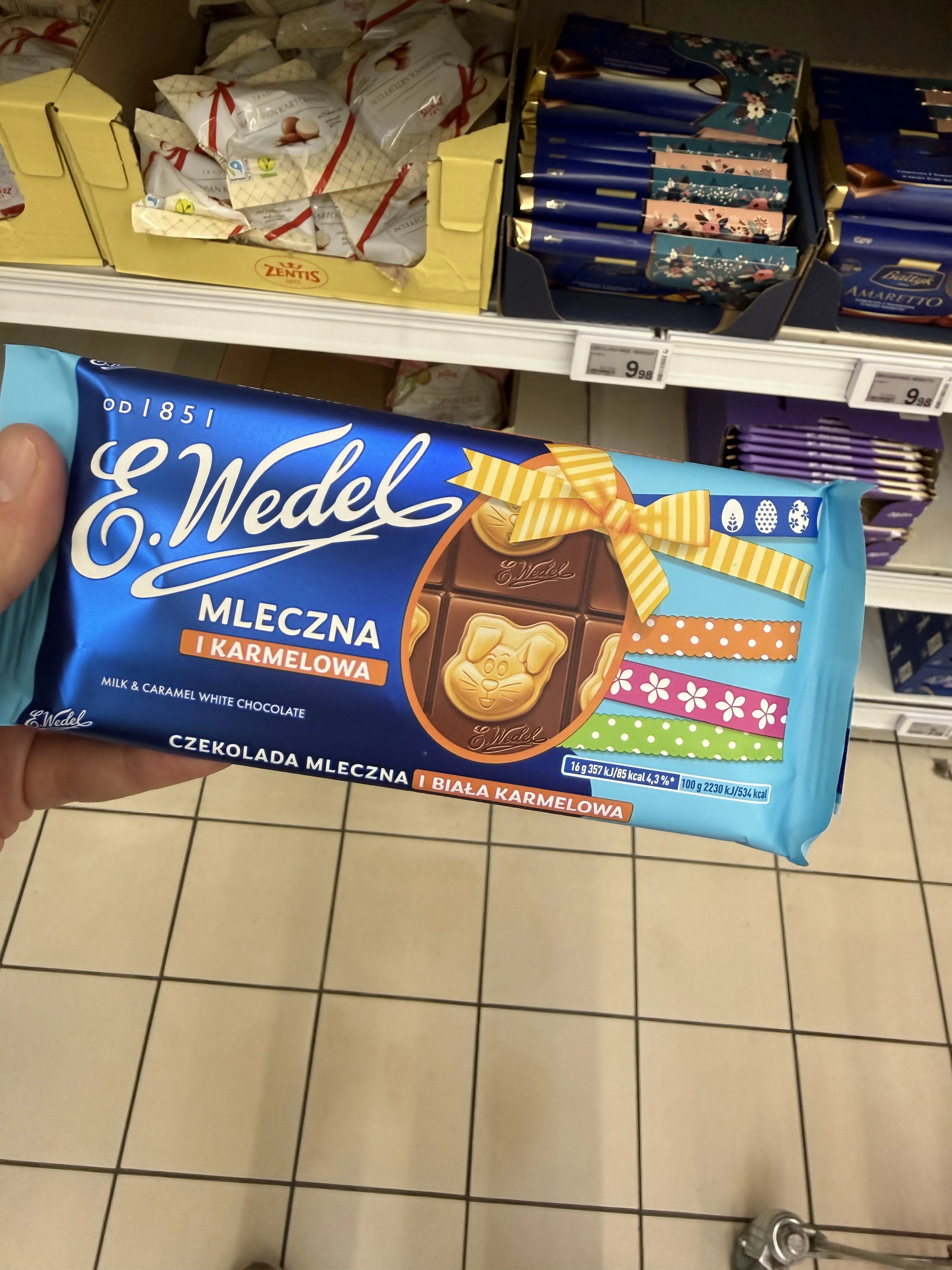 Wedel Czekolada mleczna i biała karmelowa | 80g