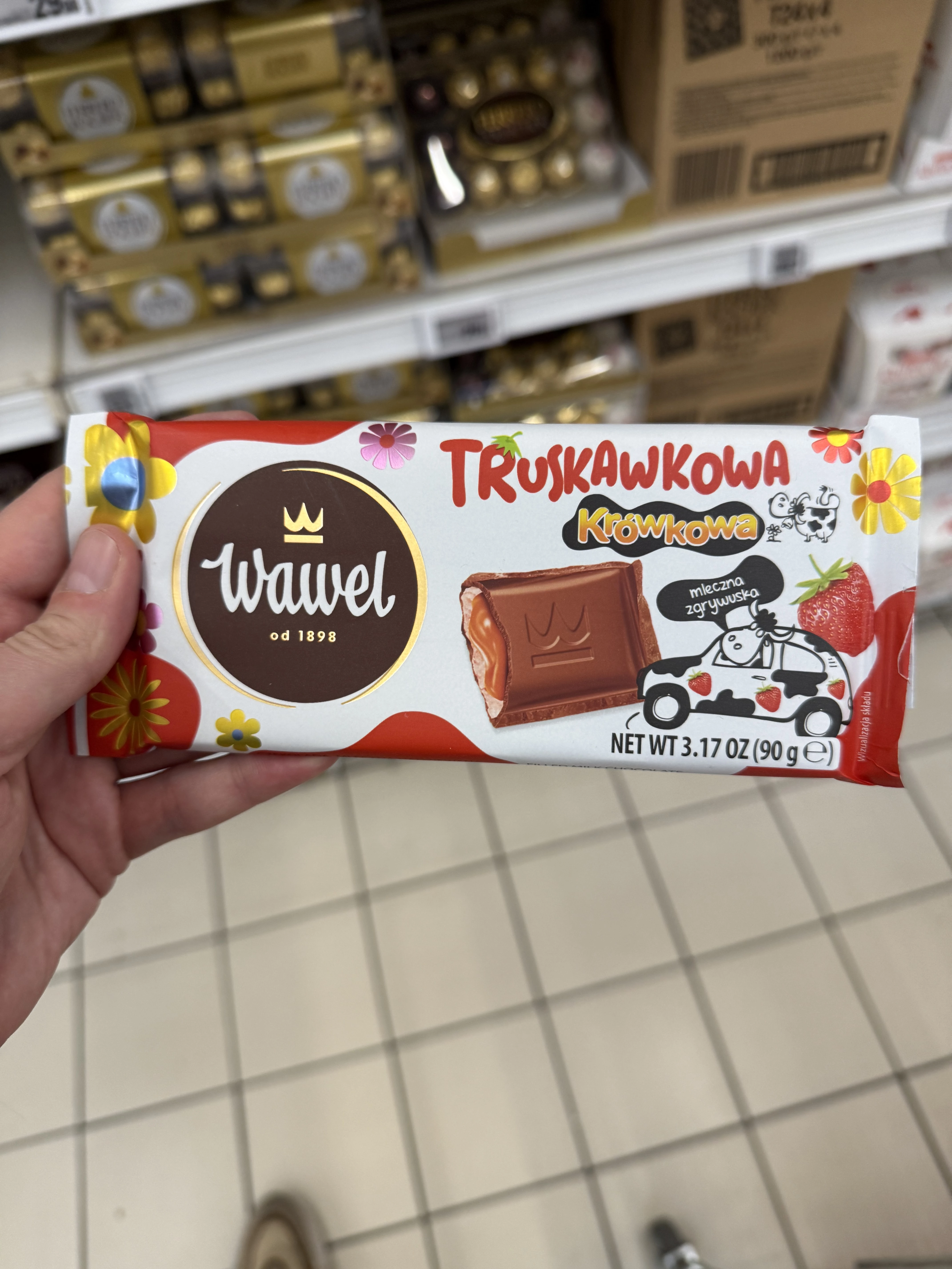 Wawel Czekolada Krówkowa Truskawkowa | 90g