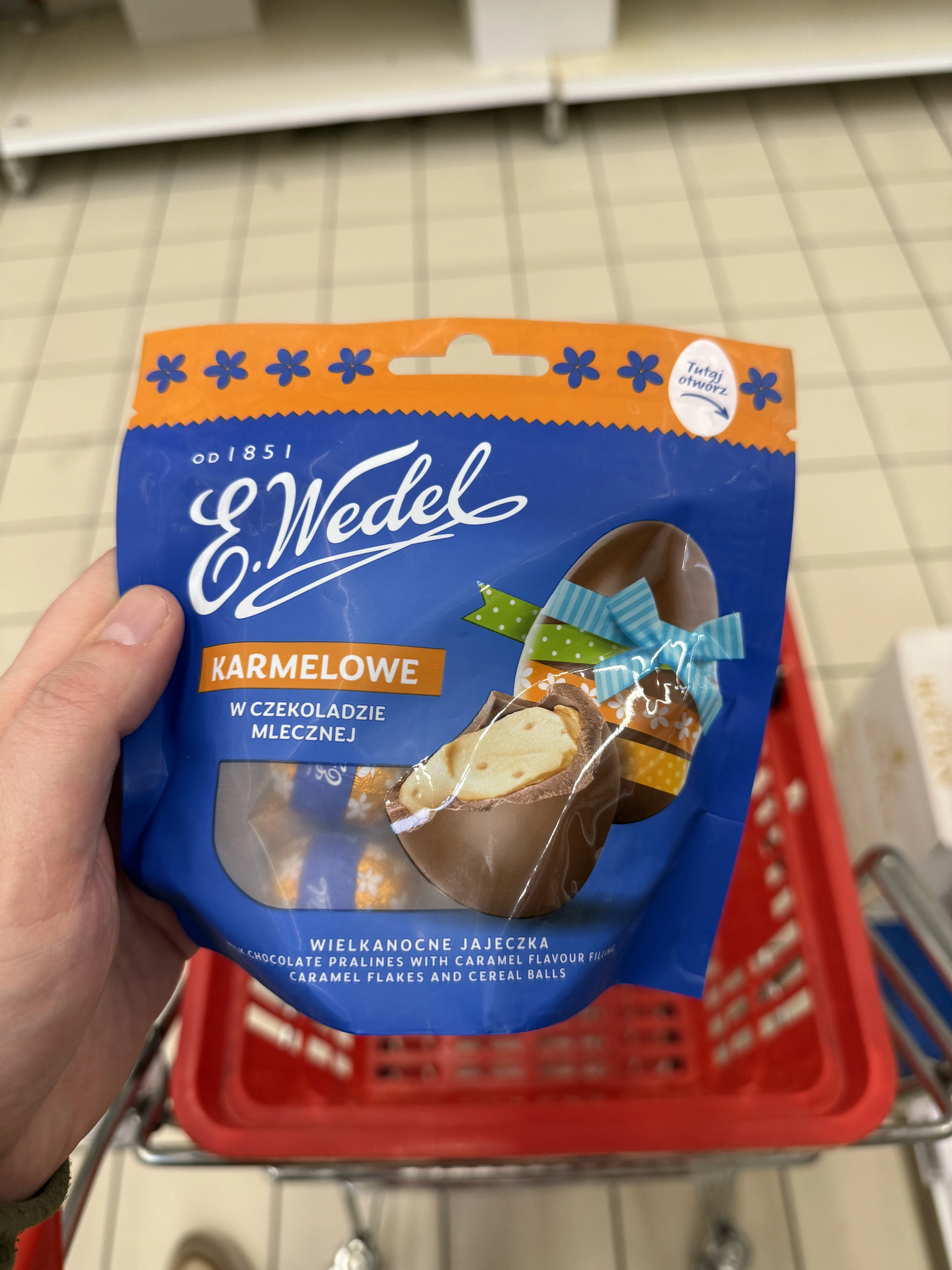 E. Wedel Wielkanocne jajeczka karmelowe w czekoladzie mlecznej | 104g